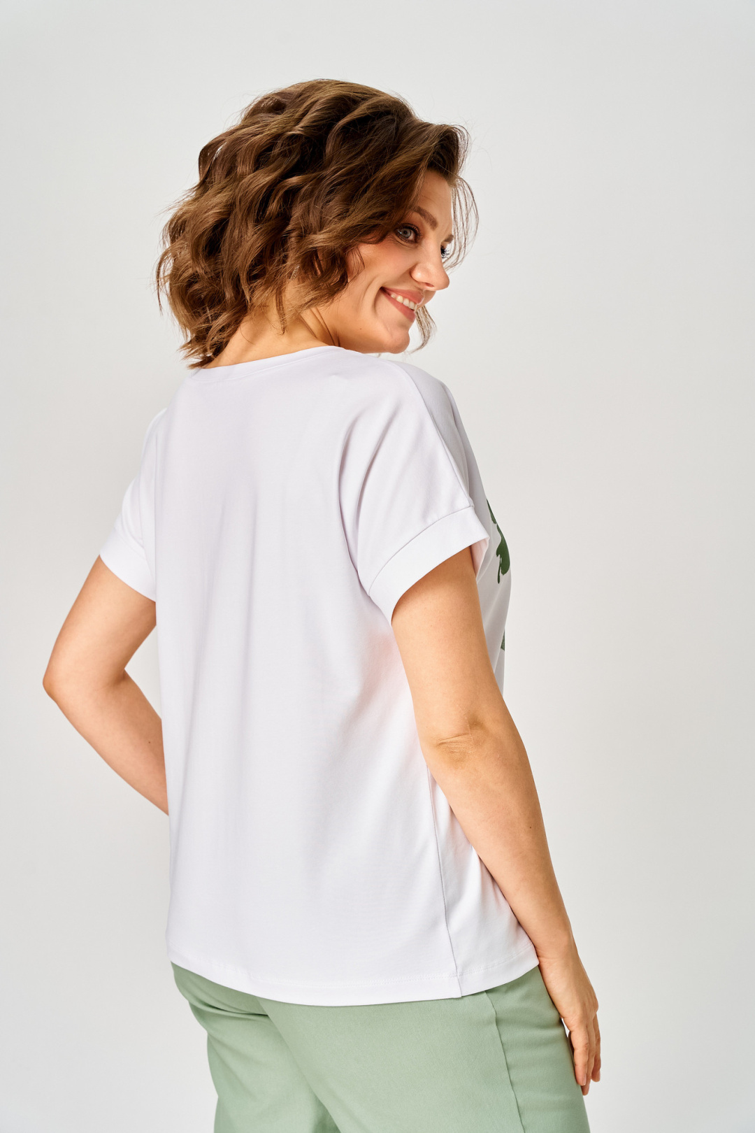 Футболка Rumoda 2259 зеленый + белый