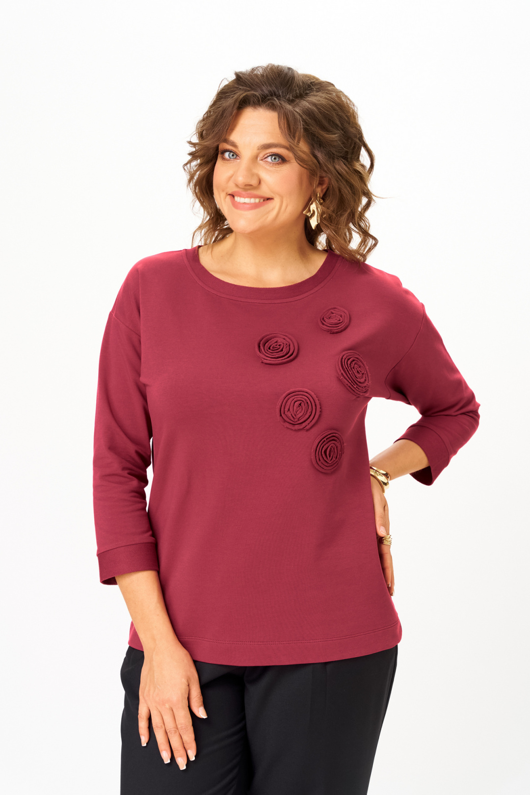 Джемпер Rumoda 2268 бордовый - фото 1