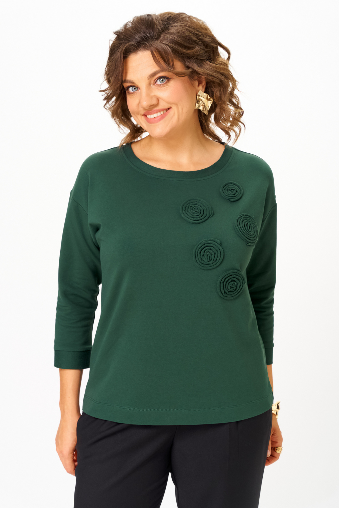 Джемпер Rumoda 2268 темно-зеленый - фото 1