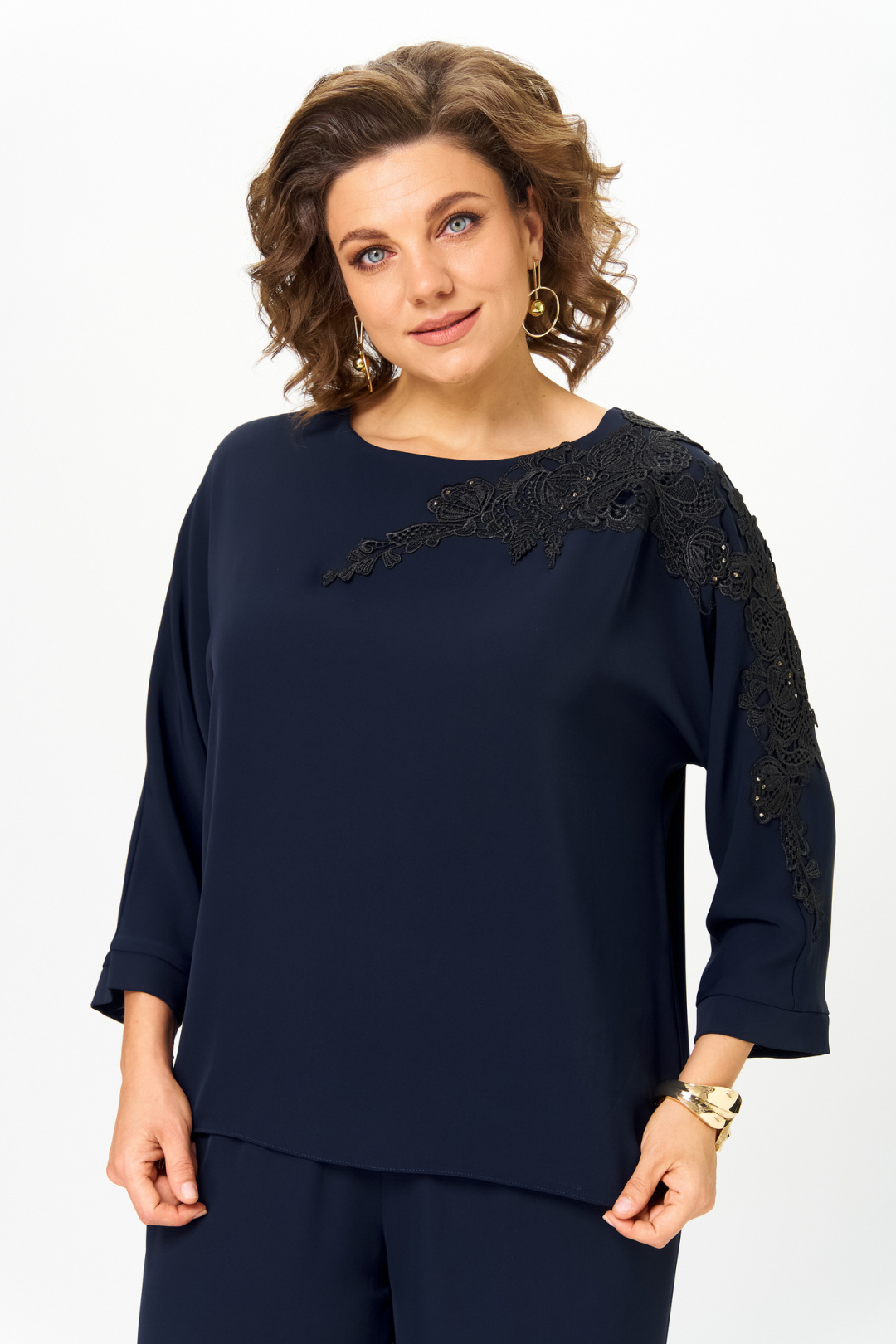 Блузка Rumoda 2277 синий дл. р.