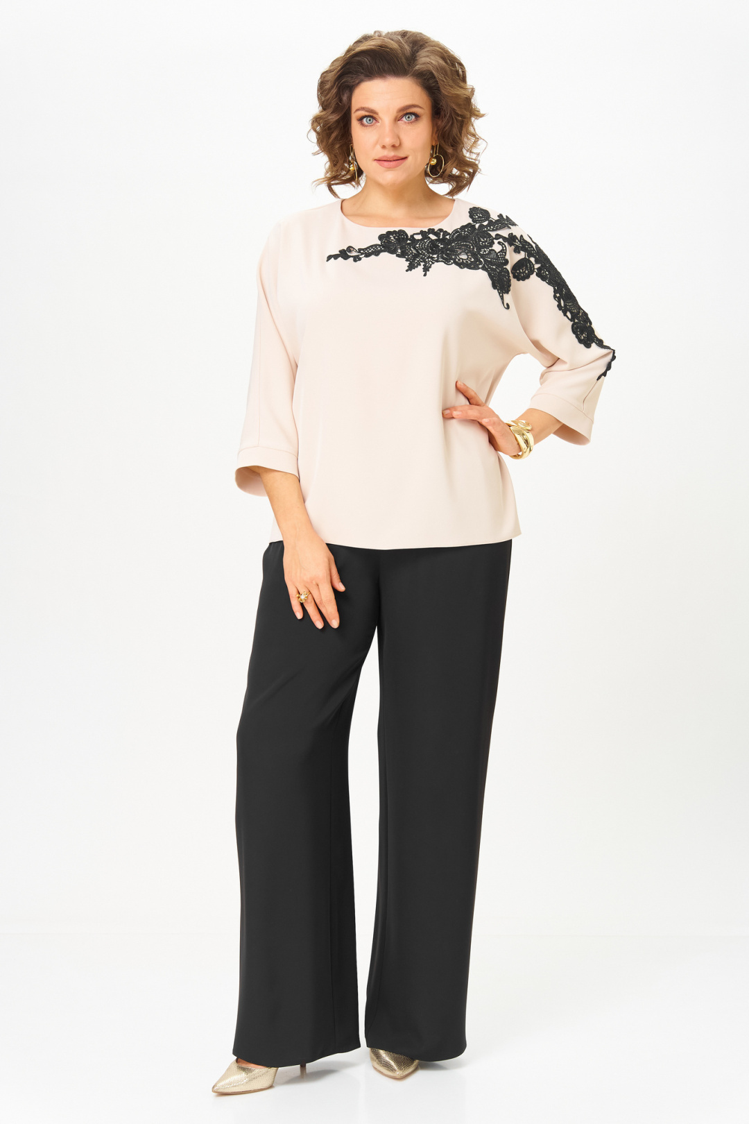 Костюм Rumoda 2278 бежевый+черный дл.р.