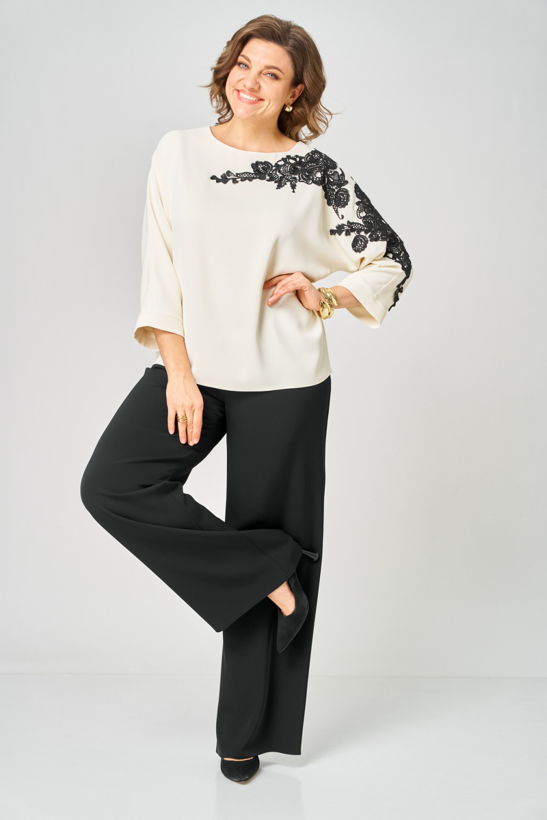 Костюм Rumoda 2278 молочный-черный дл.р.
