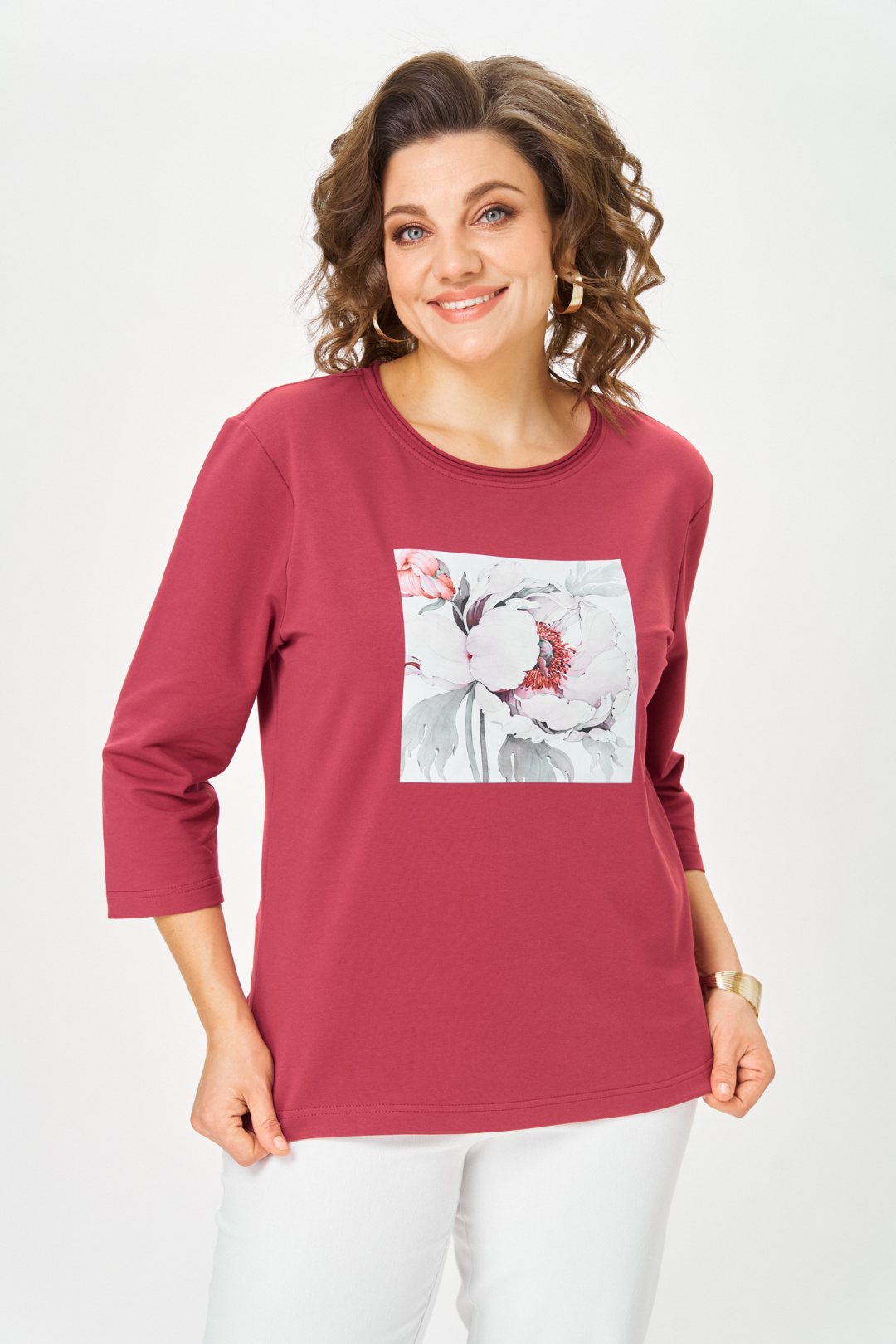 Джемпер Rumoda 2282 бордовый - фото 2