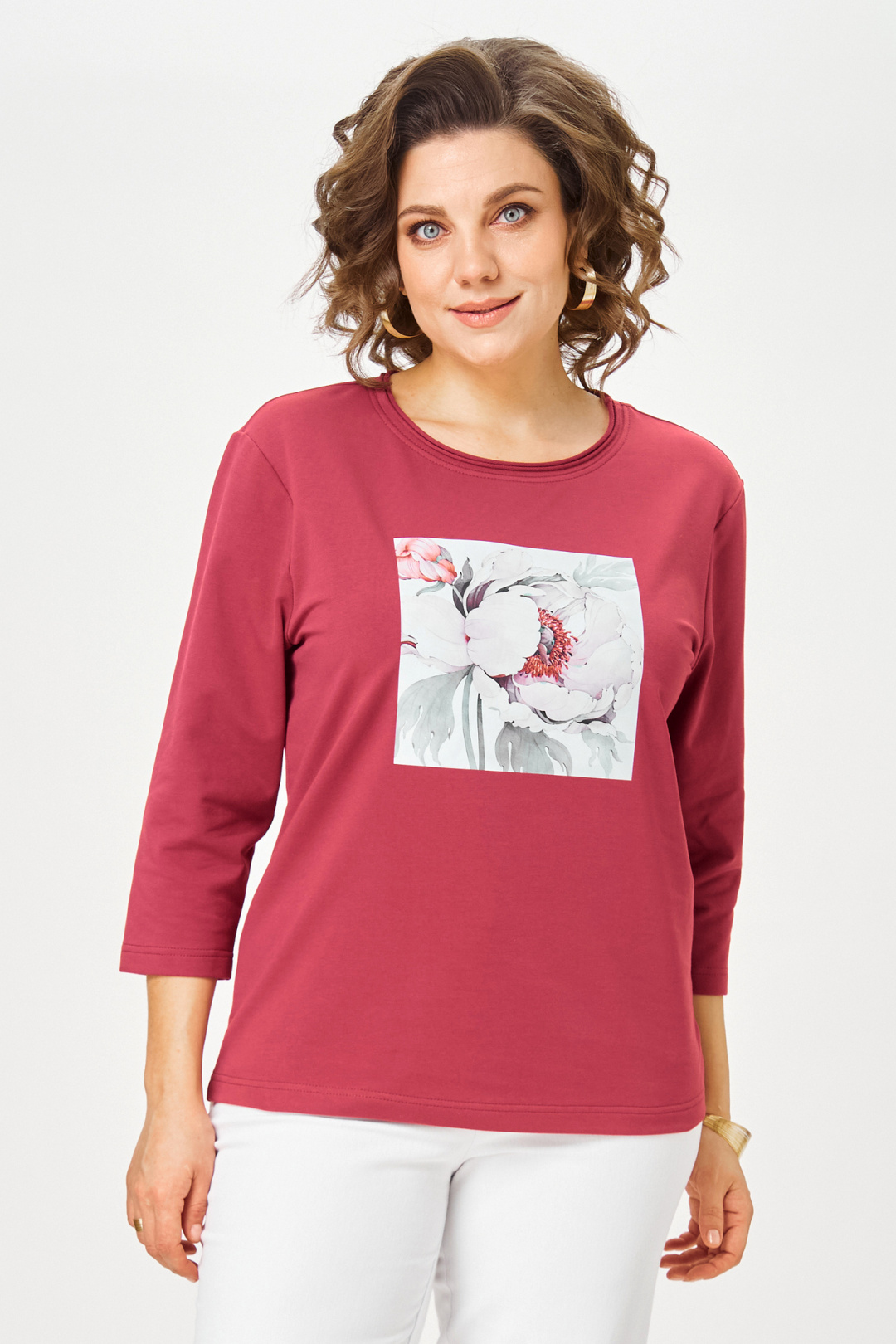 Джемпер Rumoda 2282 бордовый - фото 3