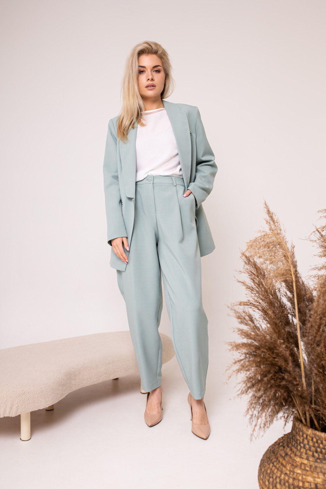 Костюм SandyNa 13860 жемчужно-серый