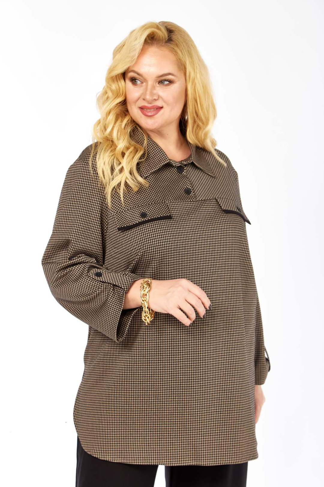 Джемпер СиБОН 377дж коричневый - фото 1