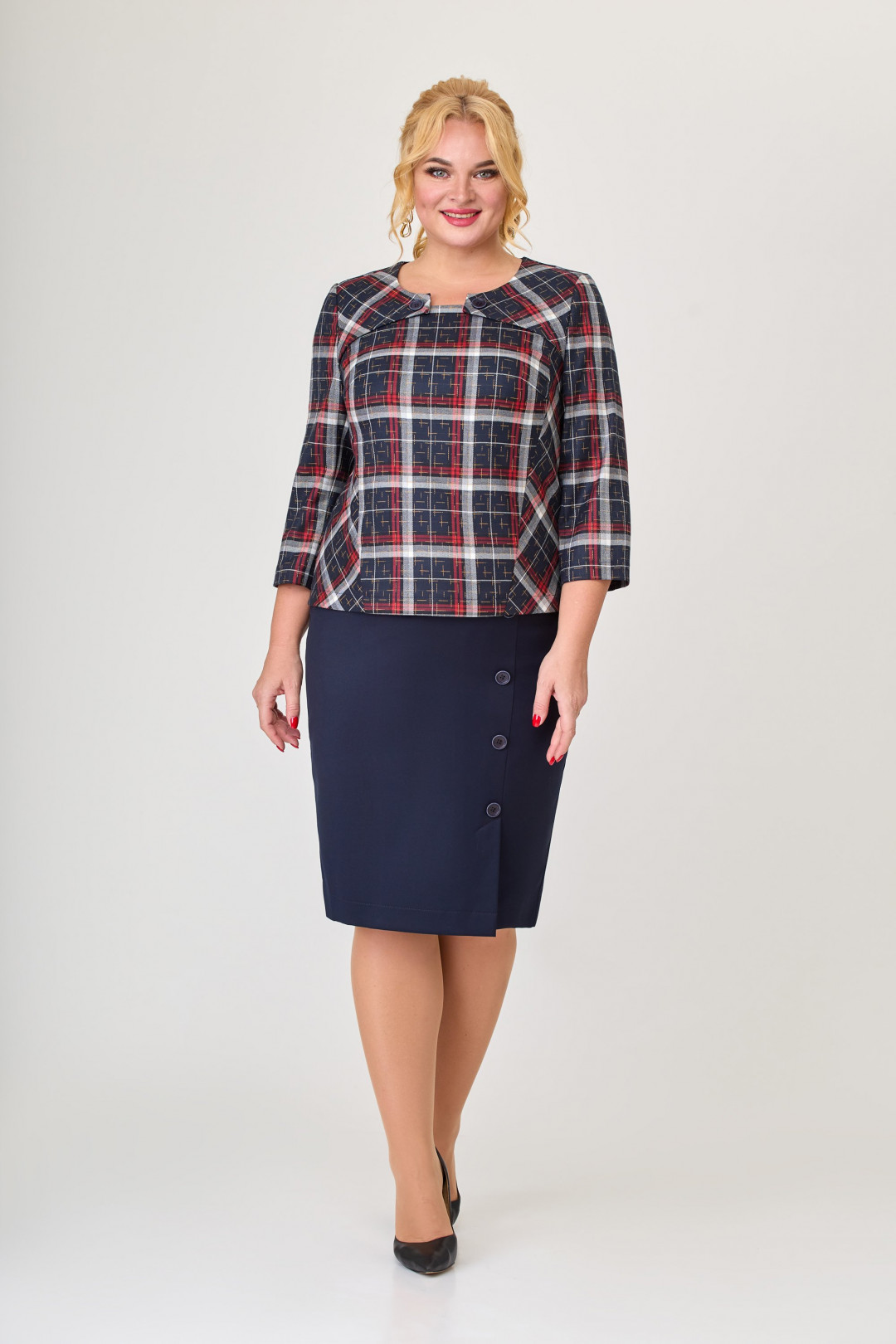 Костюм СлавияЭлит 509 красная клетка - фото 1