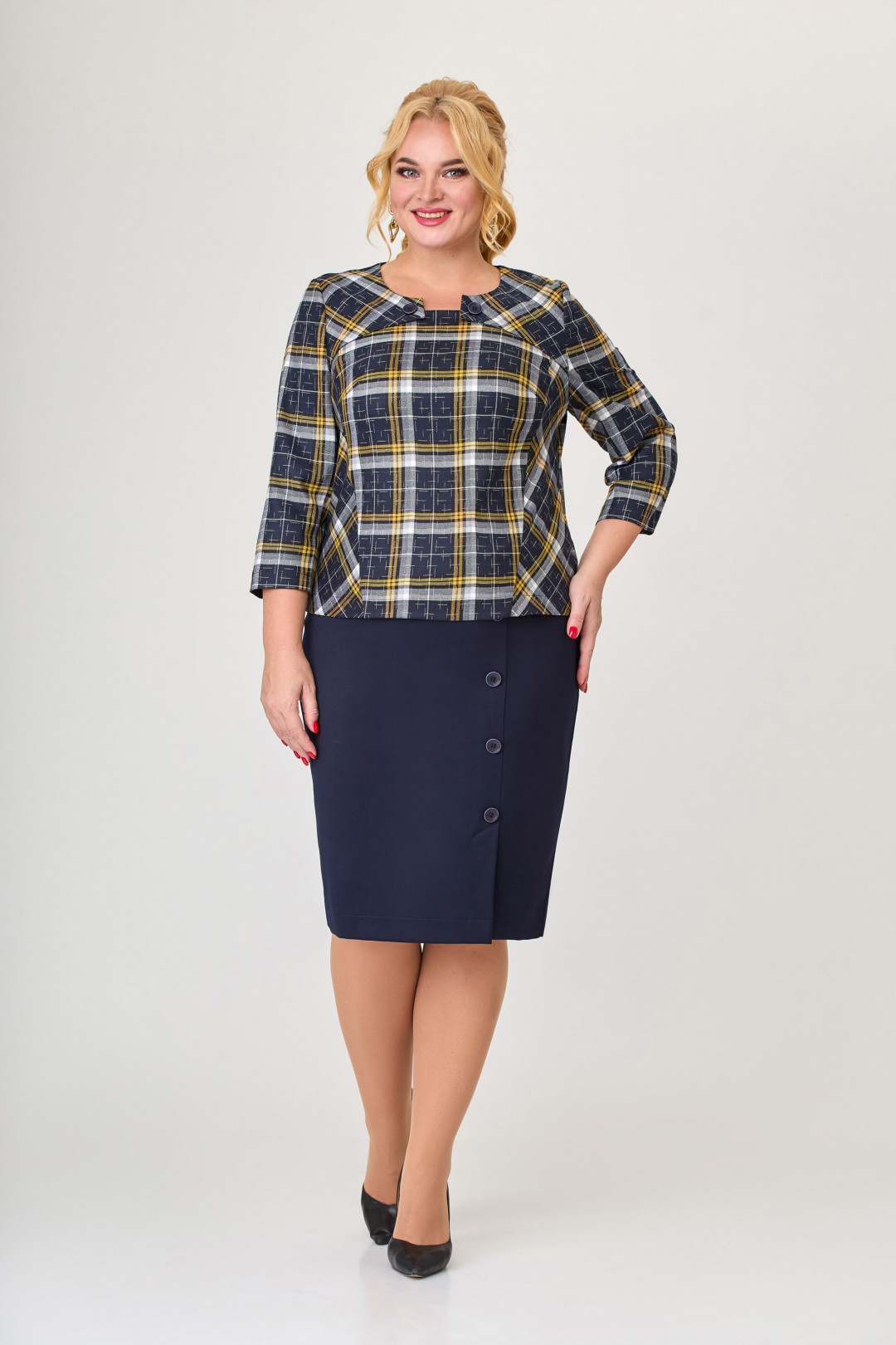 Костюм СлавияЭлит 509 жёлтая клетка - фото 1