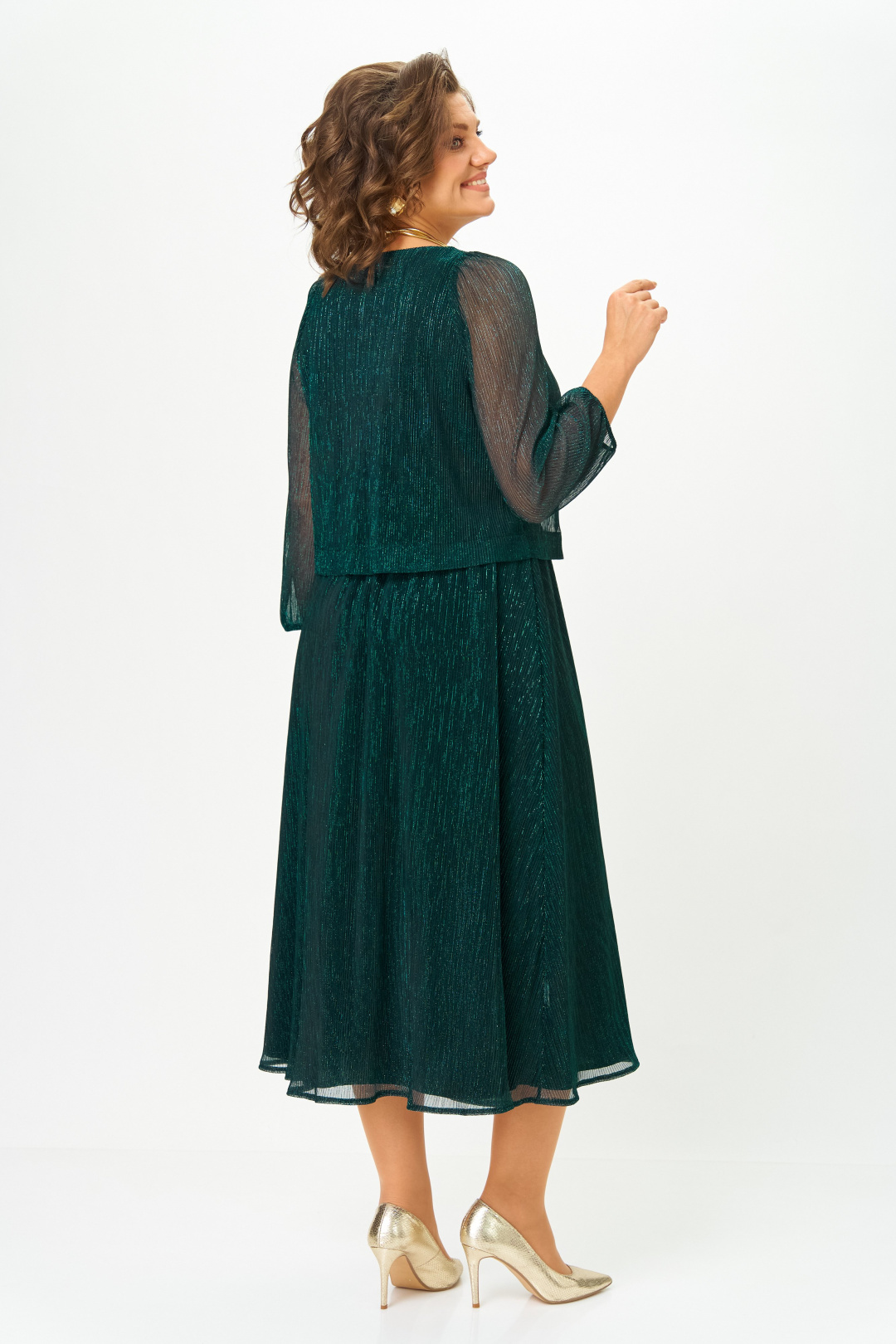 Платье СлавияЭлит 562 зеленый - фото 3
