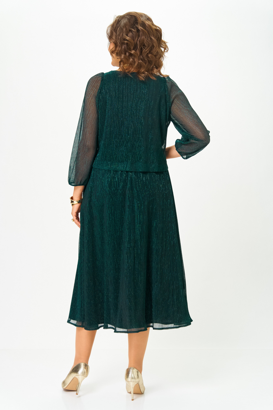 Платье СлавияЭлит 562 зеленый - фото 4