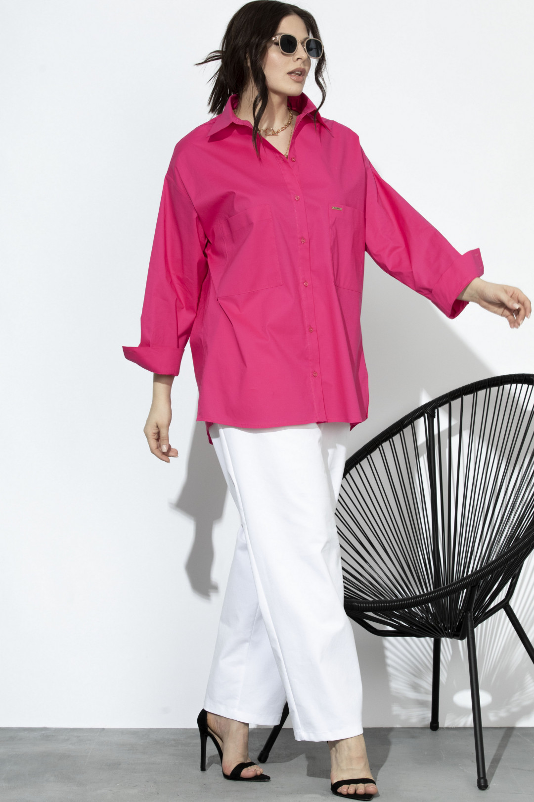 Блузка SOVA 11078 фуксия - фото 6