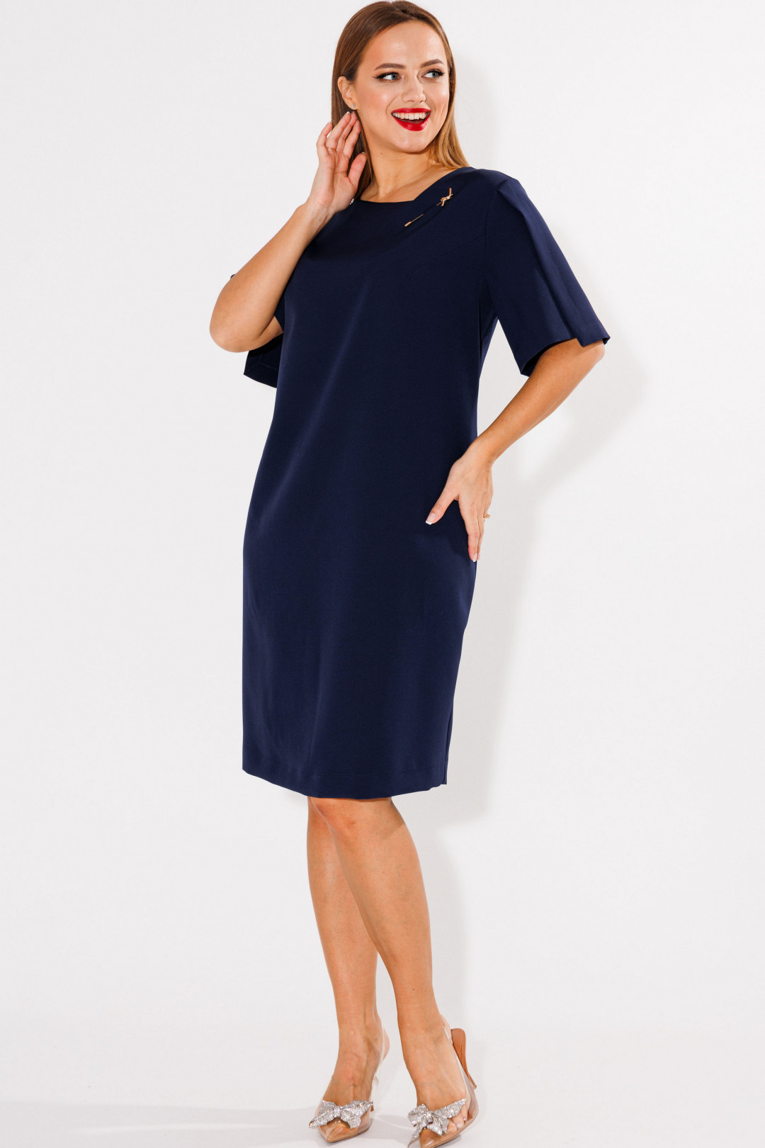 Платье SOVA 11216 т.синий - фото 2