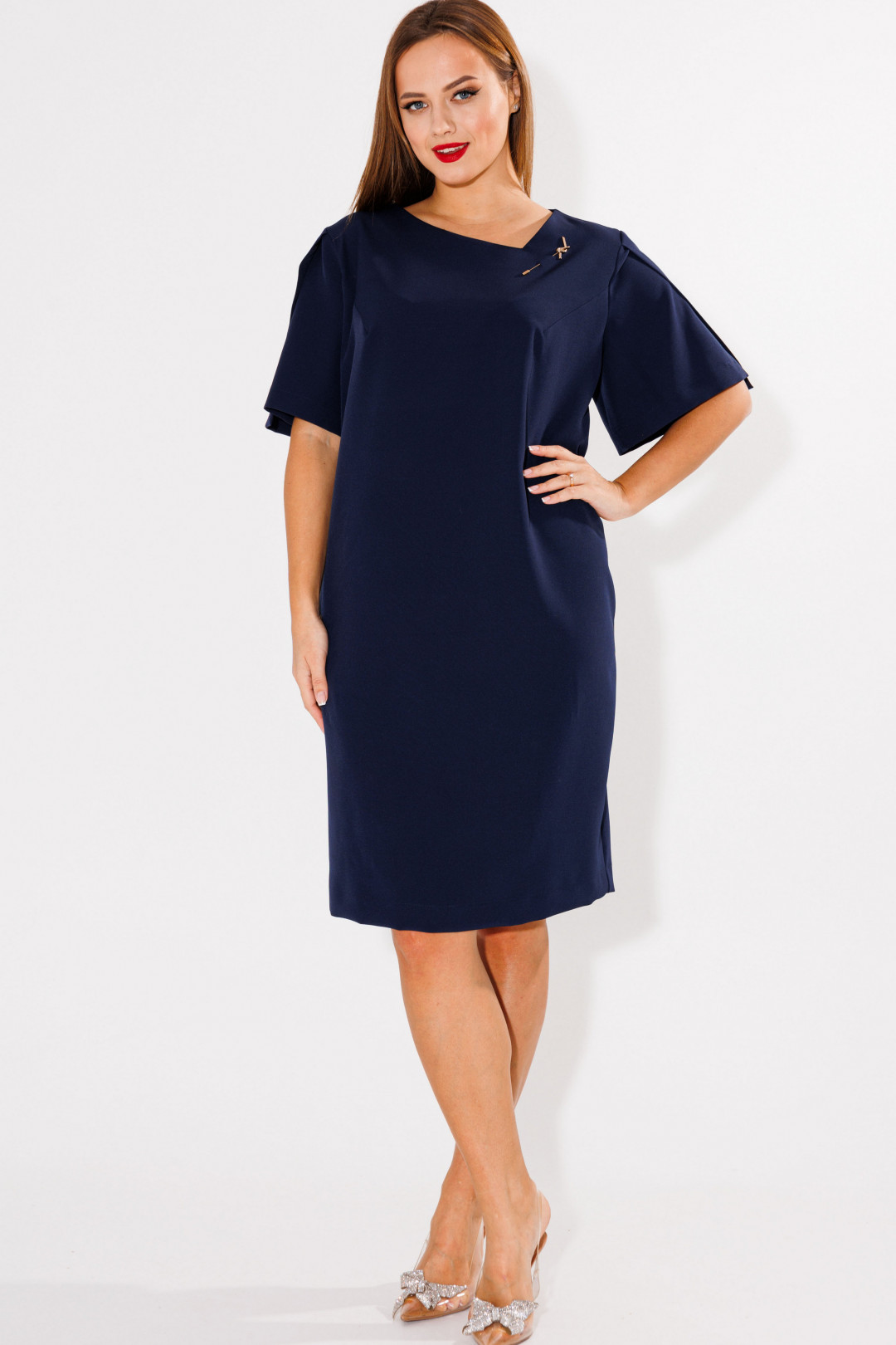 Платье SOVA 11216 т.синий - фото 3