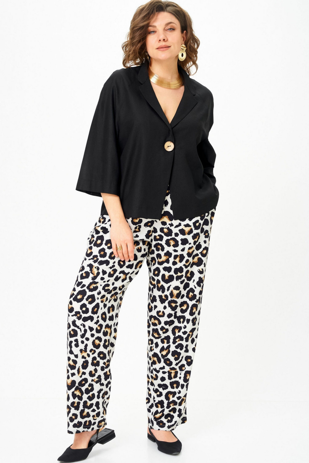 Костюм SOVA 11332 черный леопард