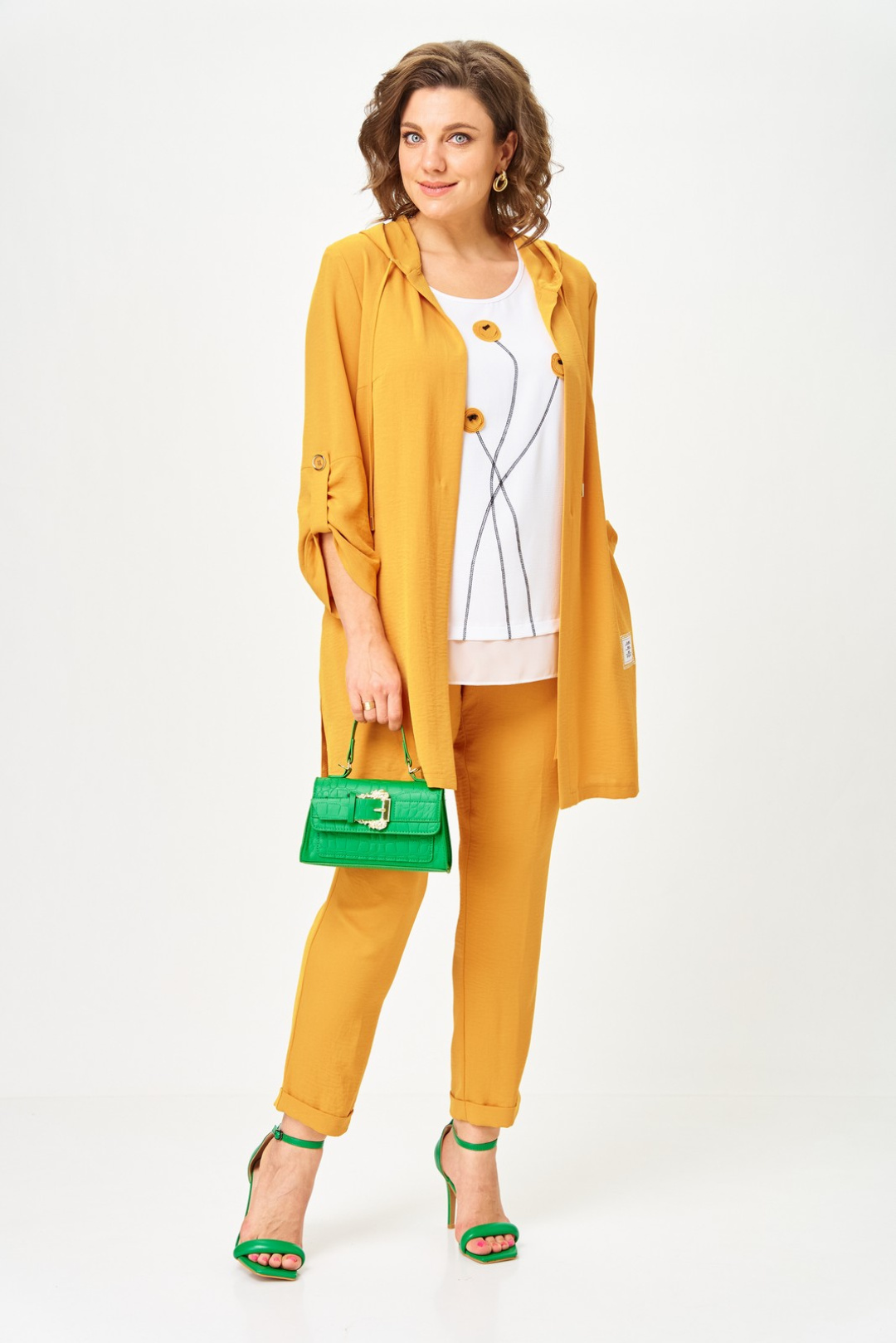 Костюм Светлана-Стиль 1527 горчица - фото 5