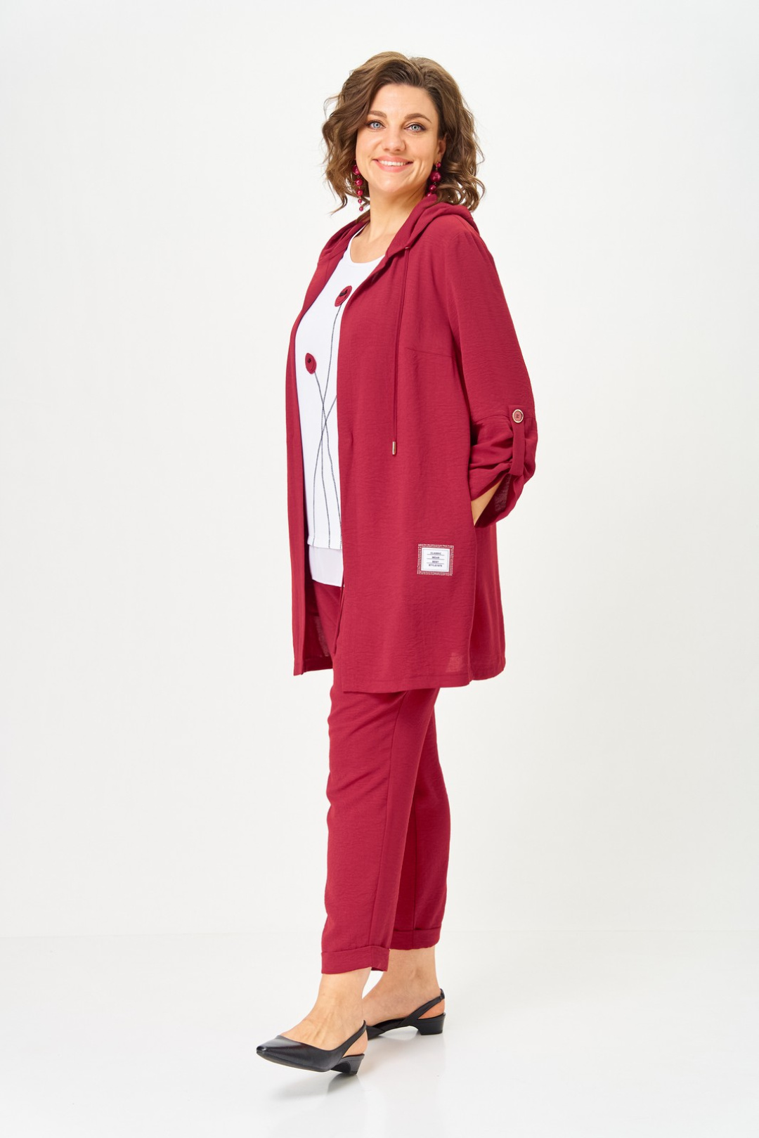 Костюм Светлана-Стиль 1527 марсала - фото 3