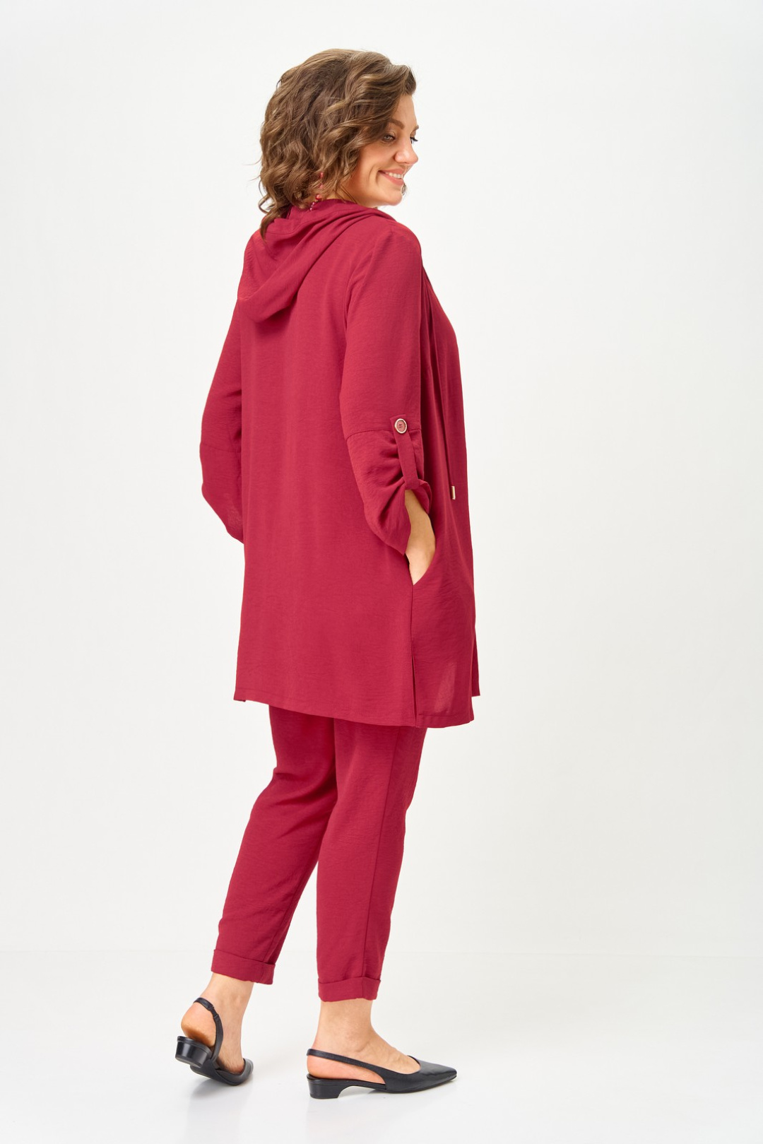 Костюм Светлана-Стиль 1527 марсала - фото 6