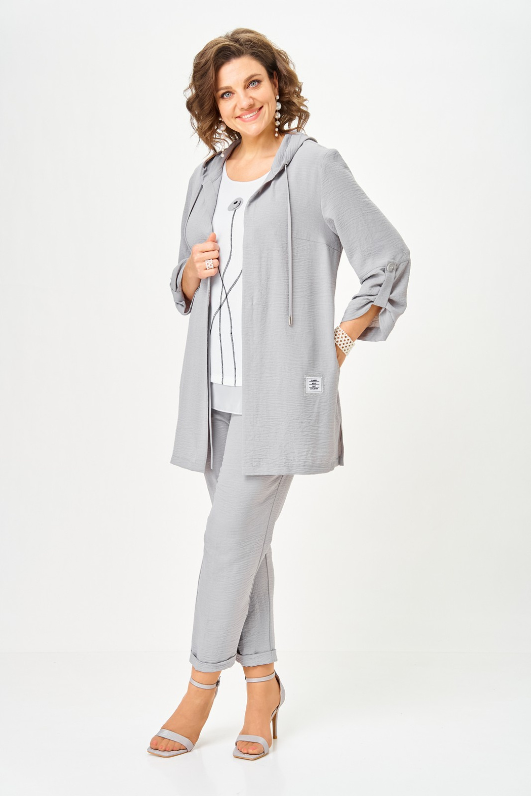 Костюм Светлана-Стиль 1527 серый - фото 3