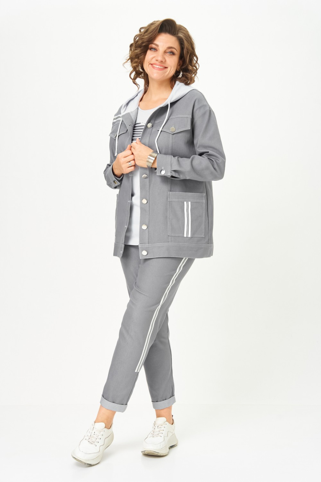 Костюм Светлана-Стиль 1569 серый - фото 1