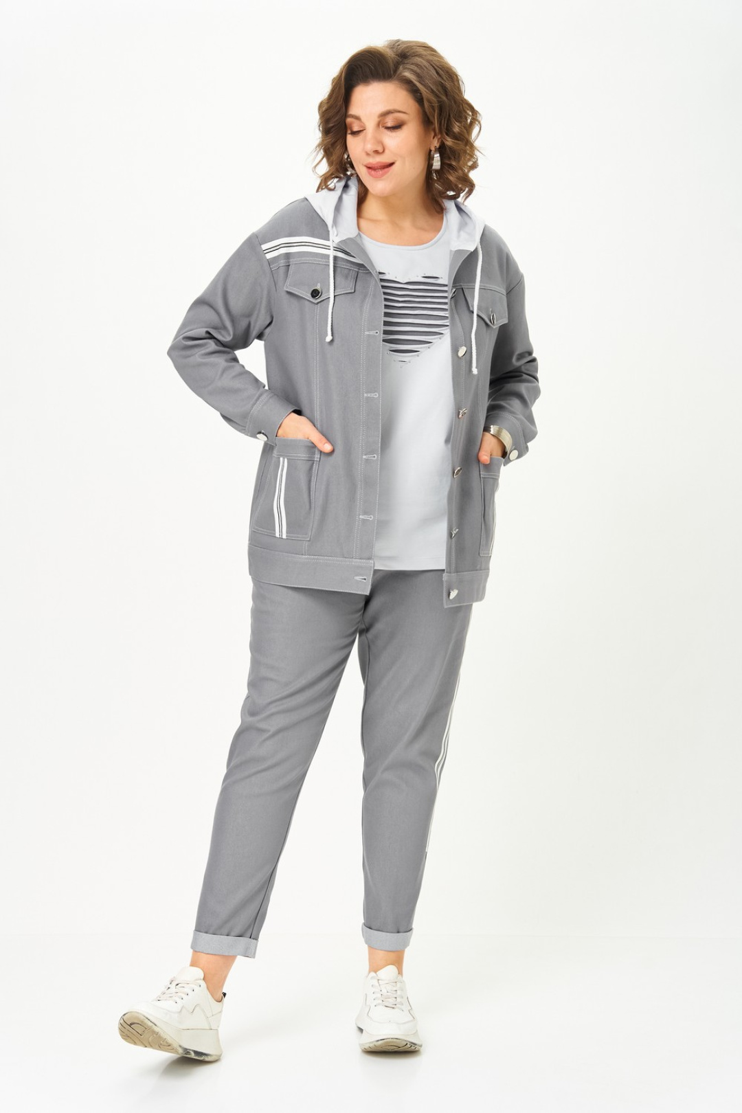 Костюм Светлана-Стиль 1569 серый - фото 6