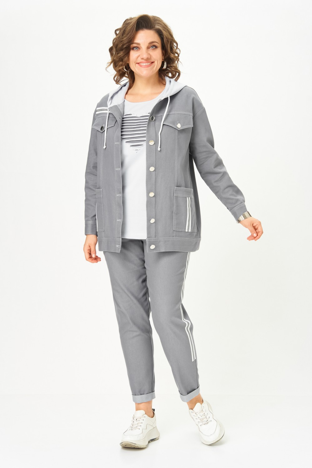 Костюм Светлана-Стиль 1569 серый