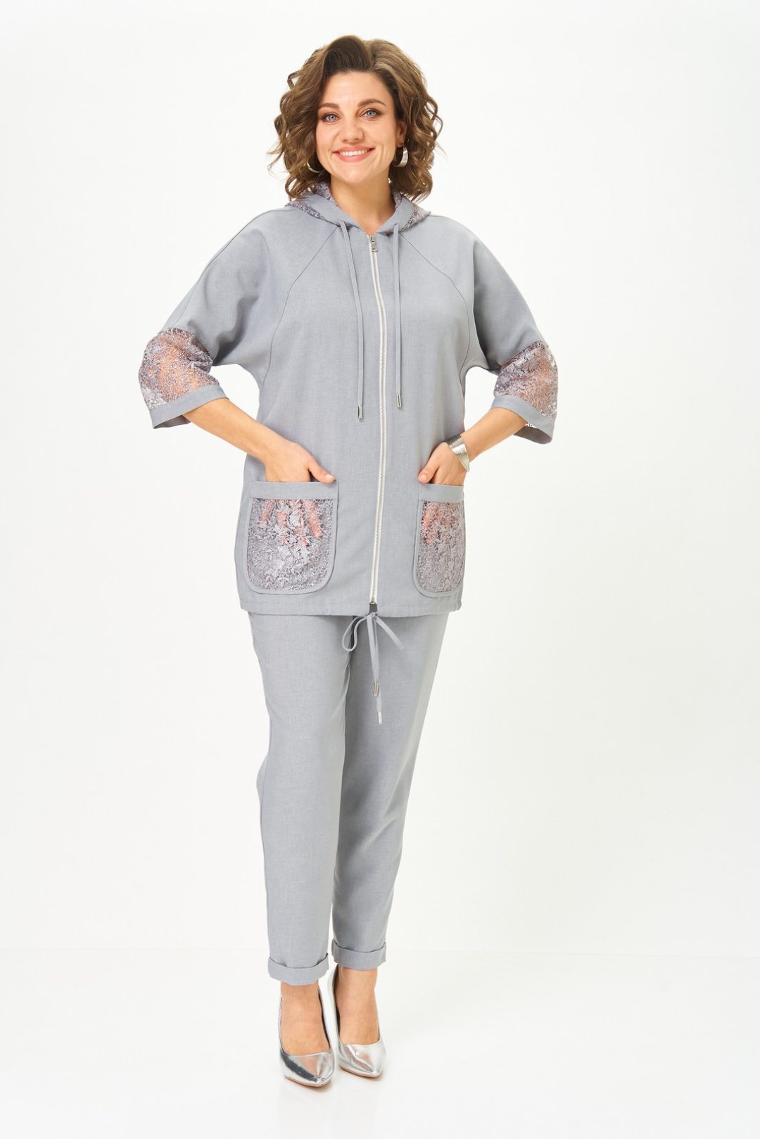 Костюм Светлана-Стиль 1577 светло-серый - фото 6