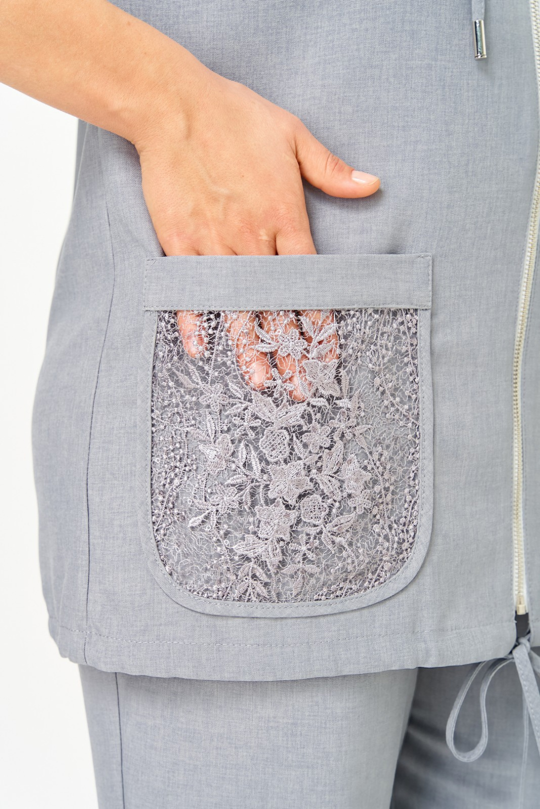 Костюм Светлана-Стиль 1577 светло-серый