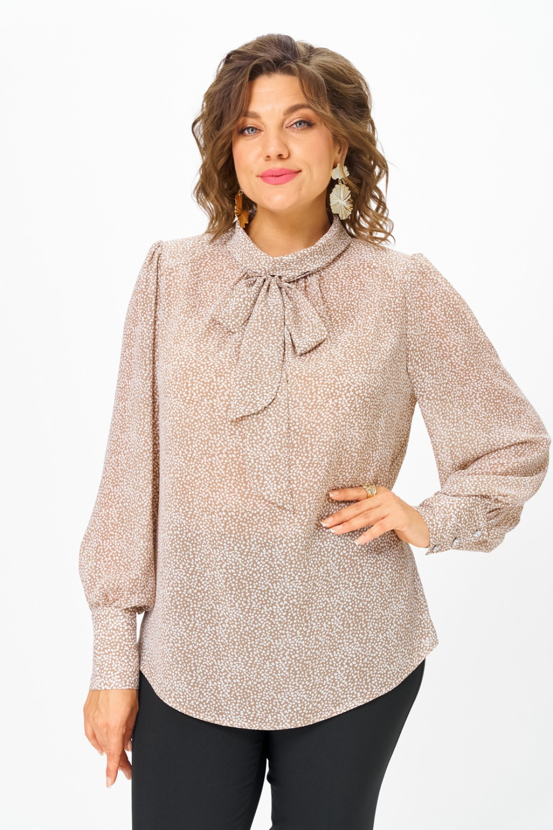 Блузка Светлана-Стиль 1734 бежевый - фото 1