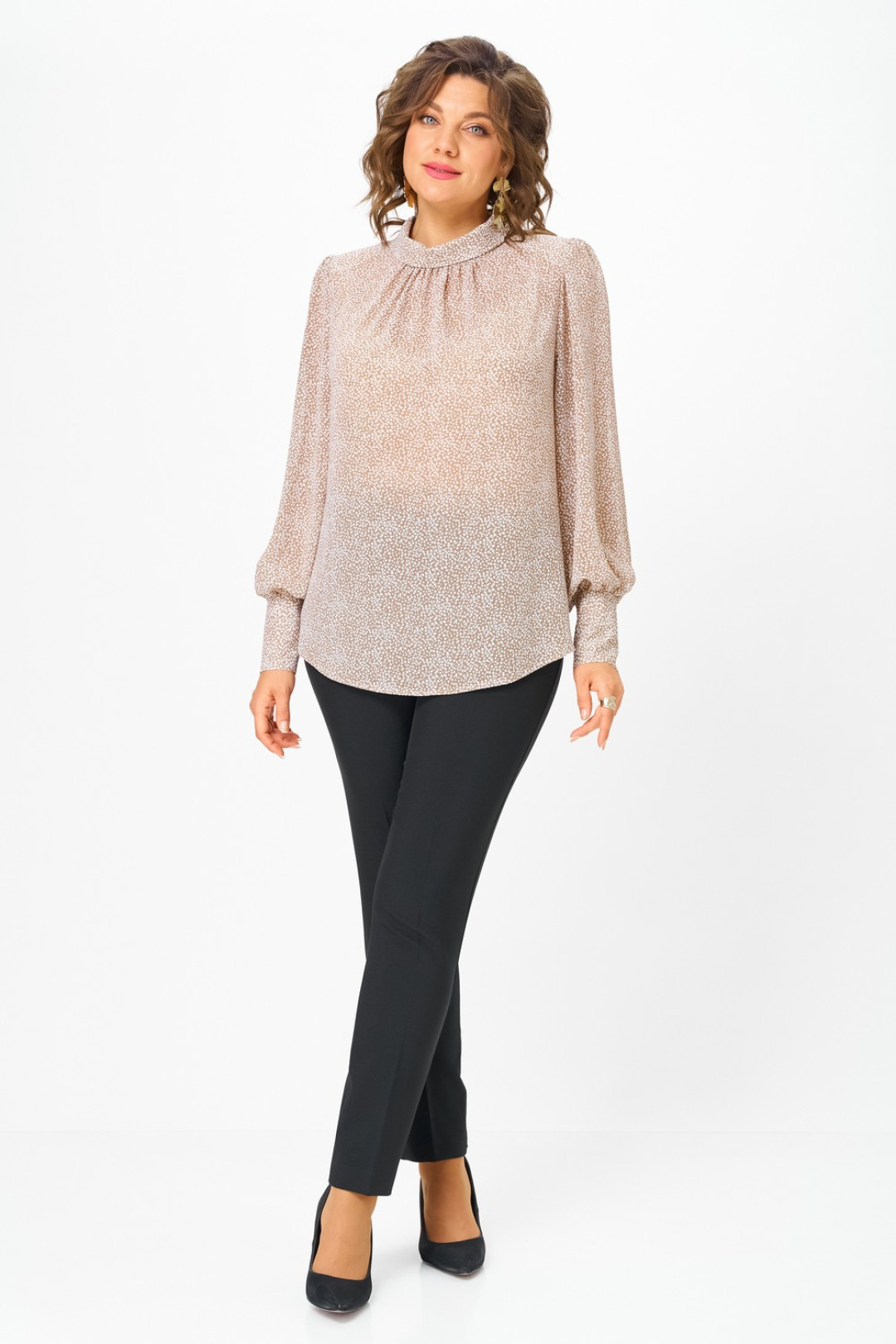 Блузка Светлана-Стиль 1734 бежевый - фото 6