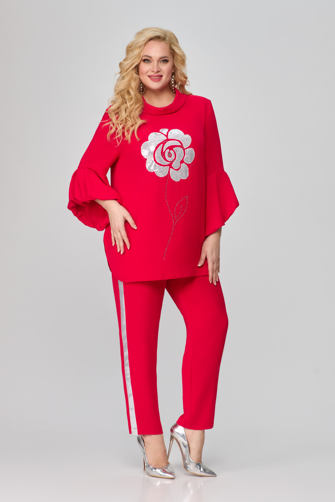 Костюм Светлана-Стиль 1811 красный - фото 1