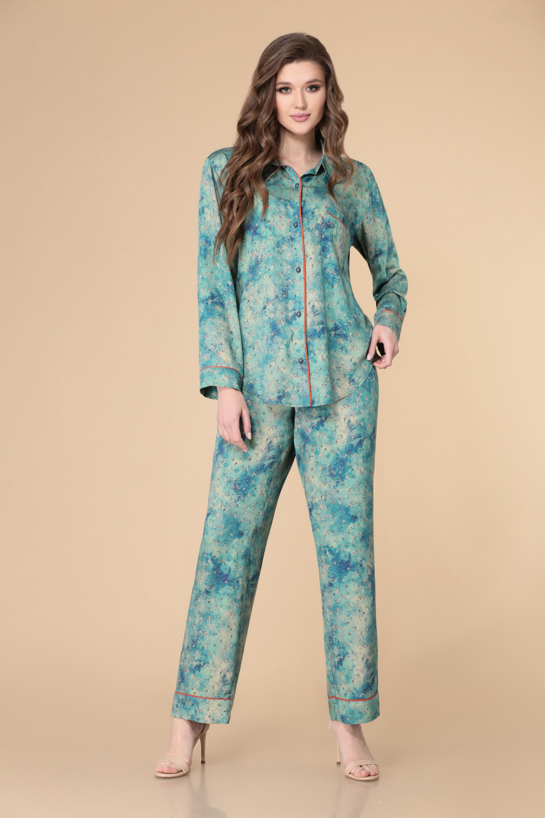 Костюм Светлана-Стиль 1881 бирюзовый - фото 2