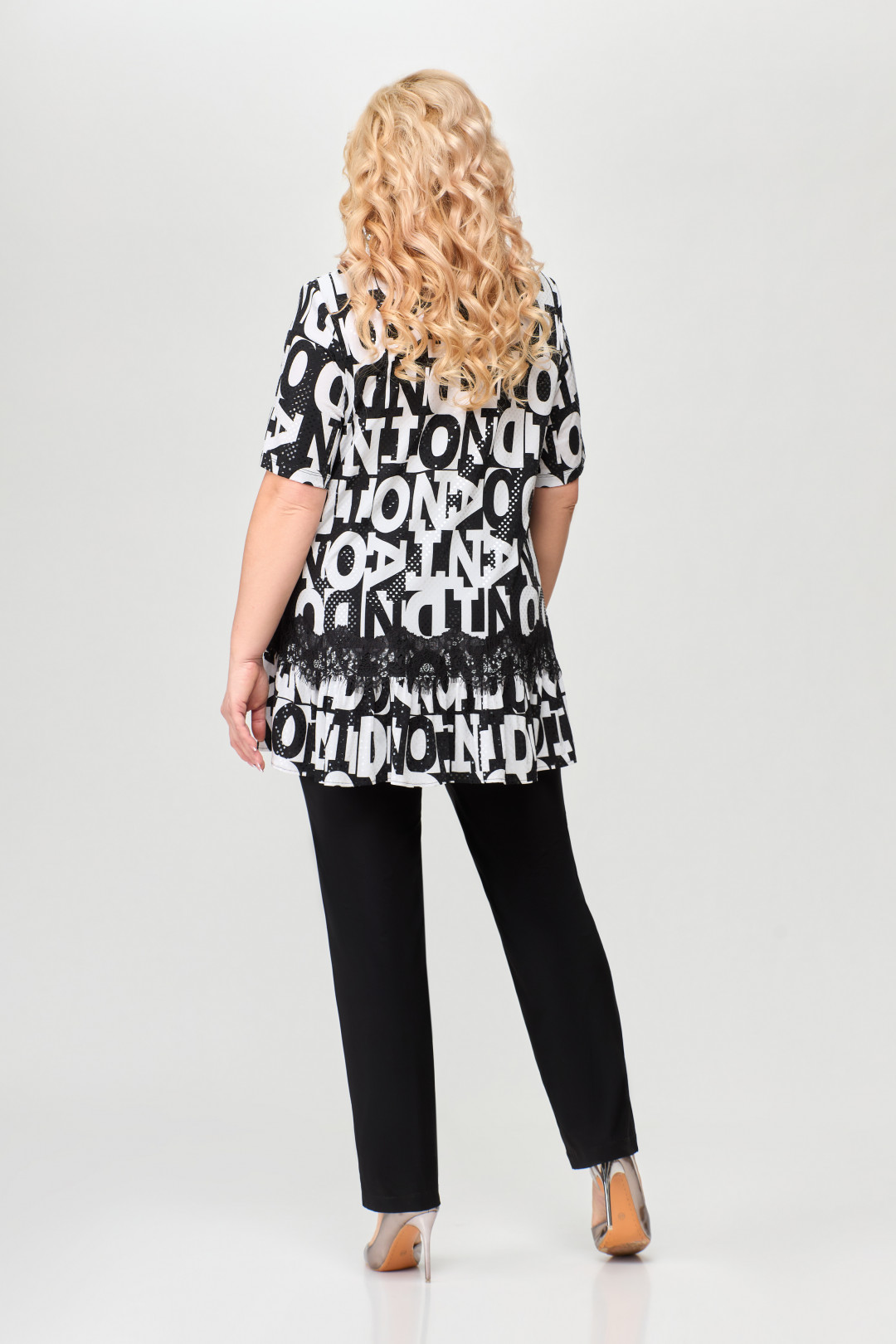 Костюм Светлана-Стиль 1885 черный+буквы - фото 2