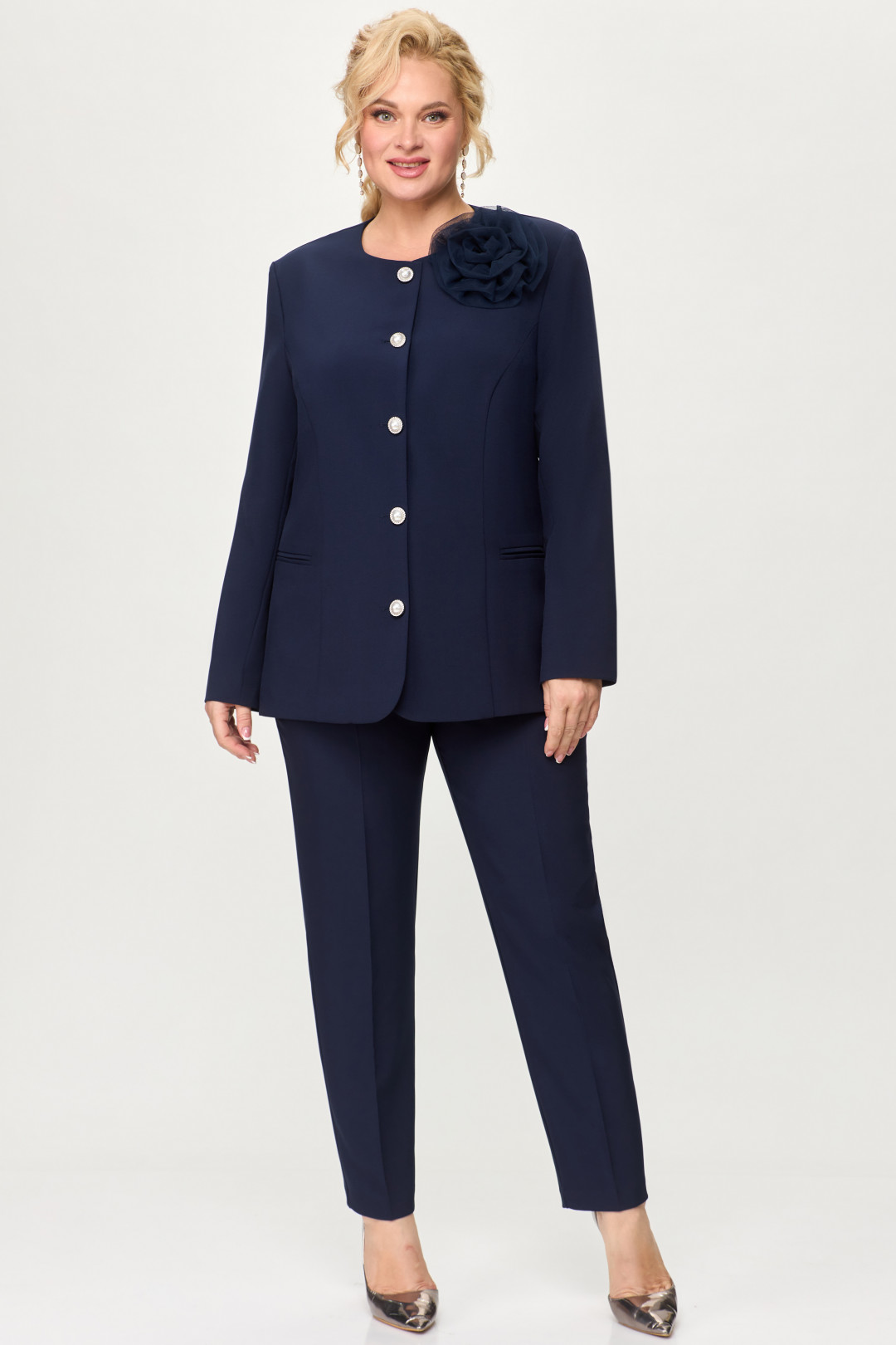 Костюм Светлана-Стиль 1906 синий - фото 1