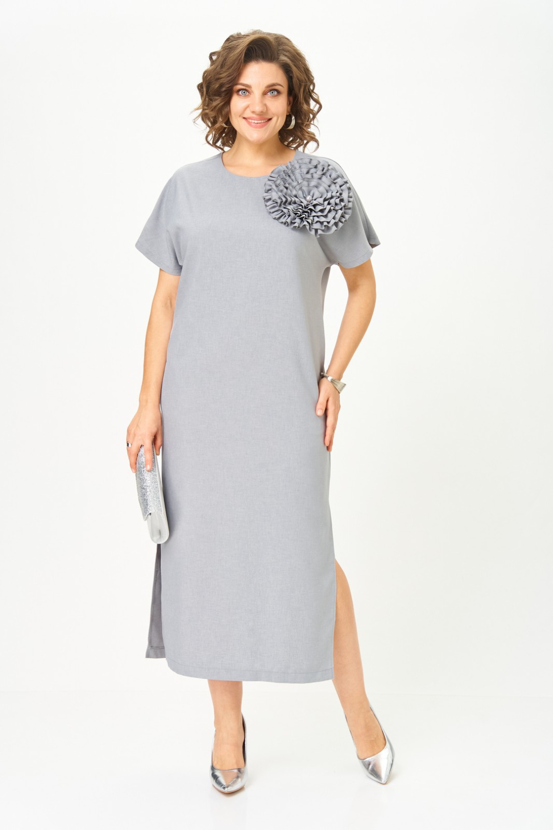 Платье Светлана-Стиль 1928 серый - фото 2