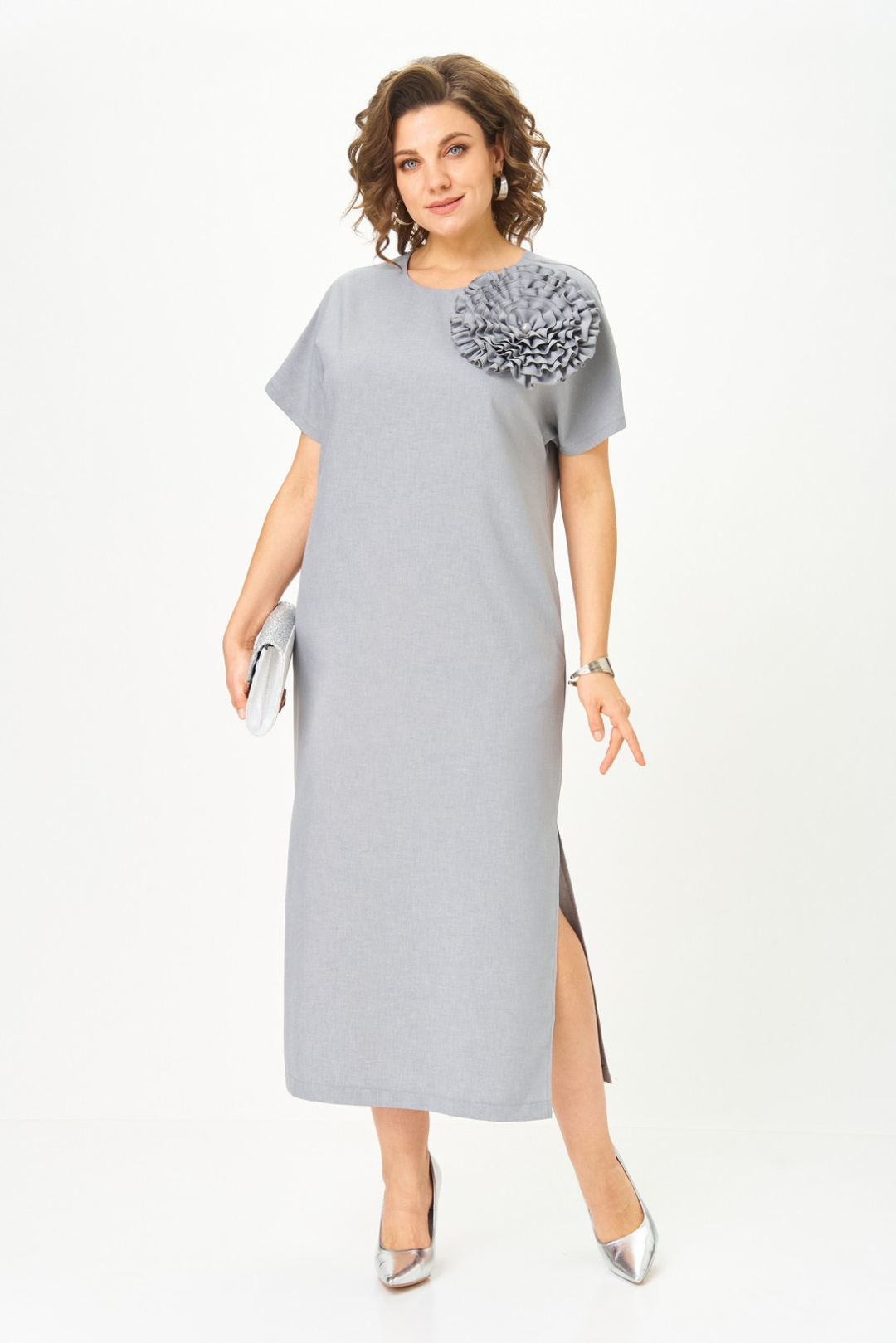 Платье Светлана-Стиль 1928 серый - фото 5