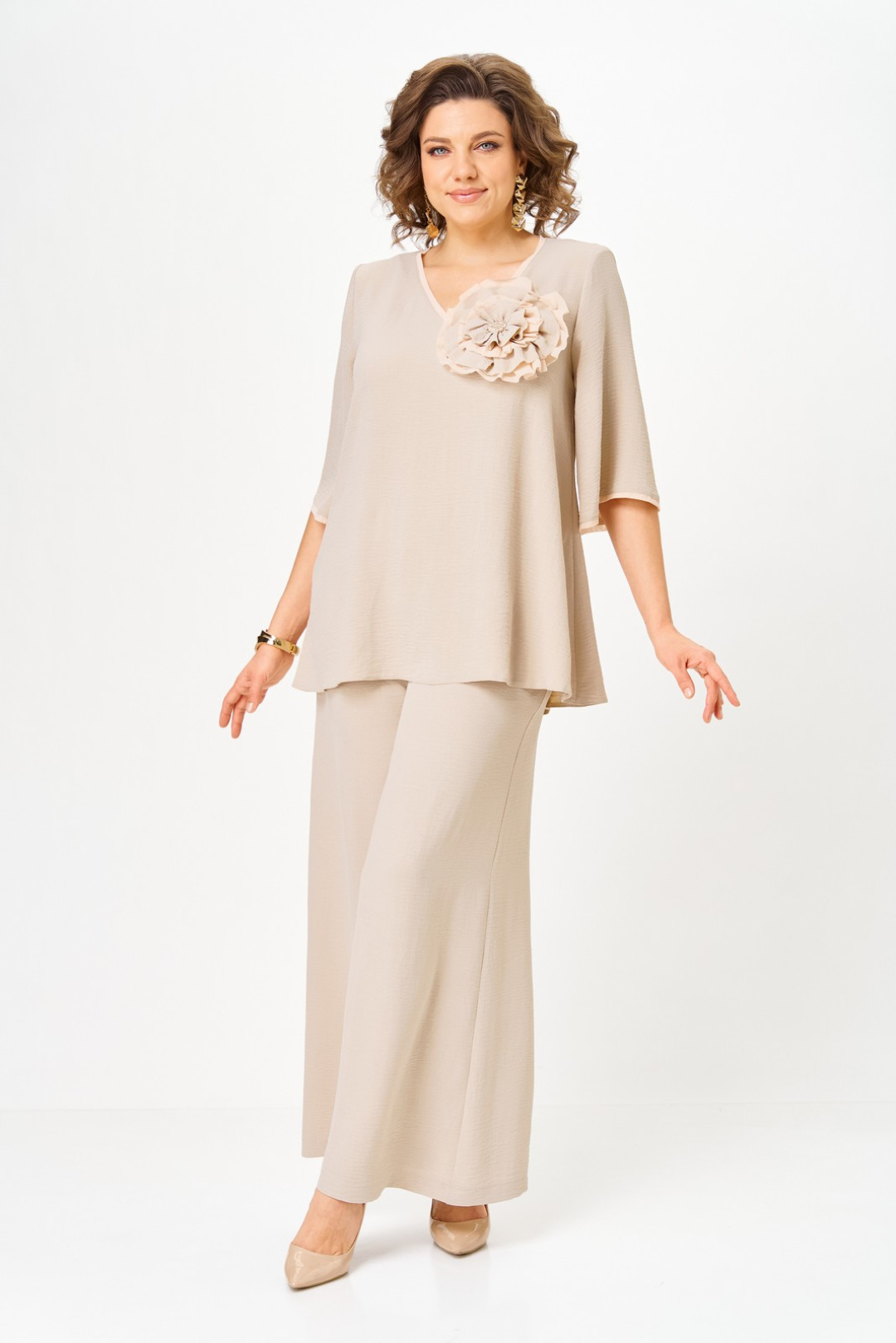 Костюм Светлана-Стиль 1933 бежевый - фото 4