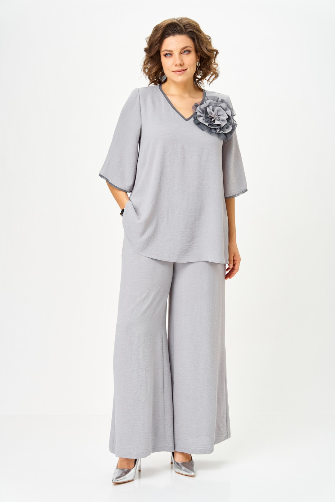 Костюм Светлана-Стиль 1933 серый - фото 3