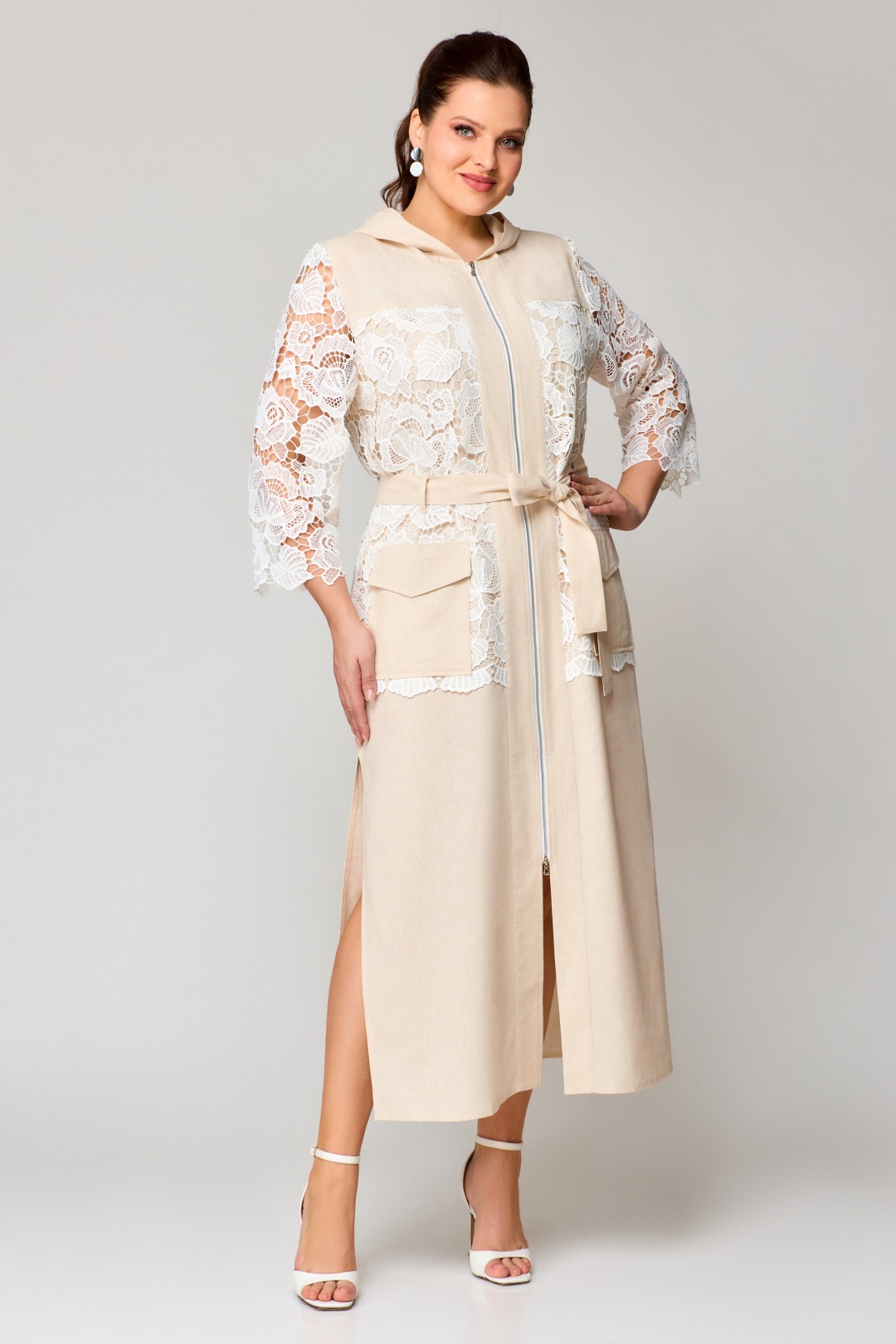 Платье Светлана-Стиль 1936 бежевый - фото 1