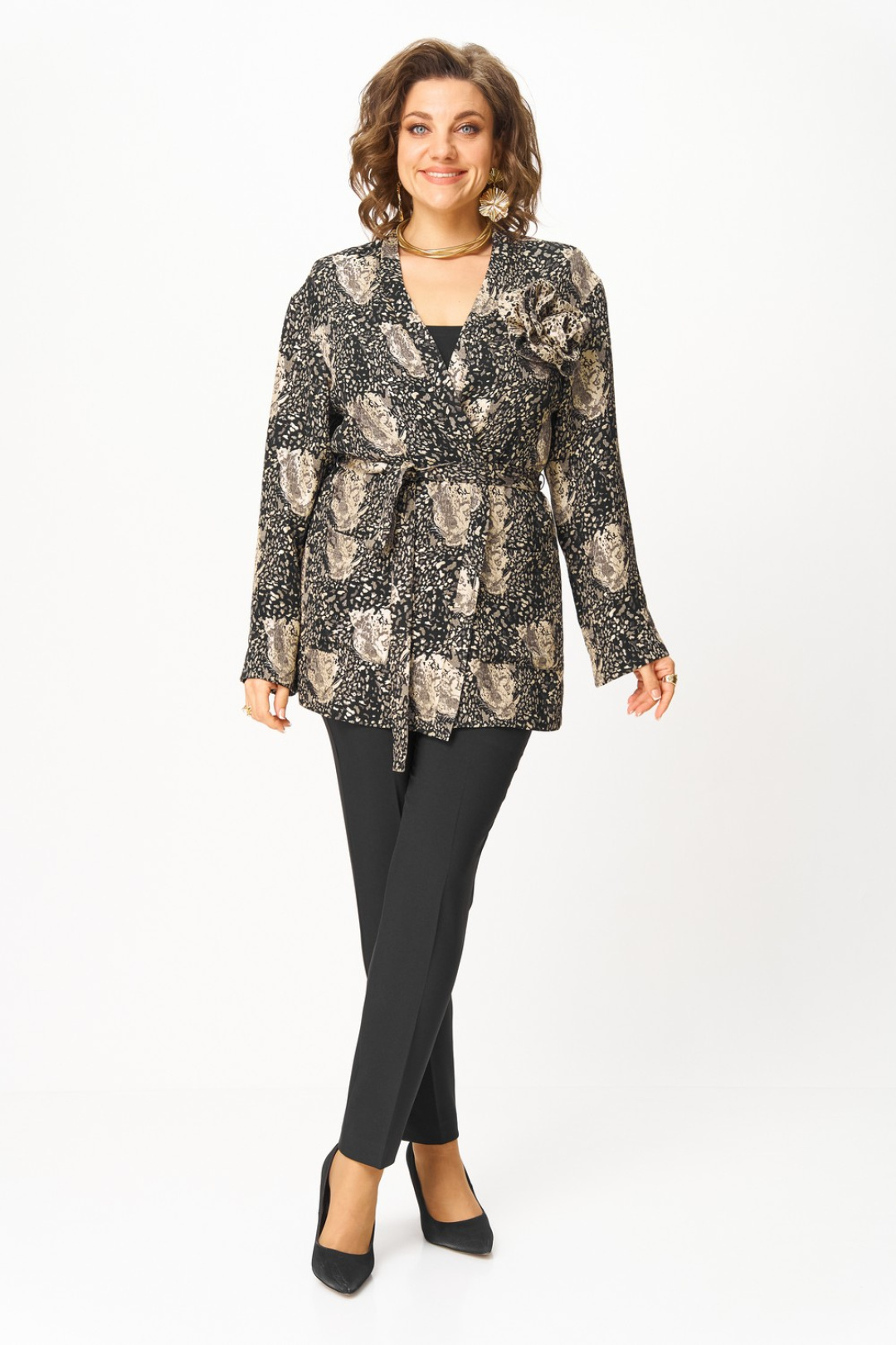 Жакет Светлана-Стиль 2018 рыжий леопард