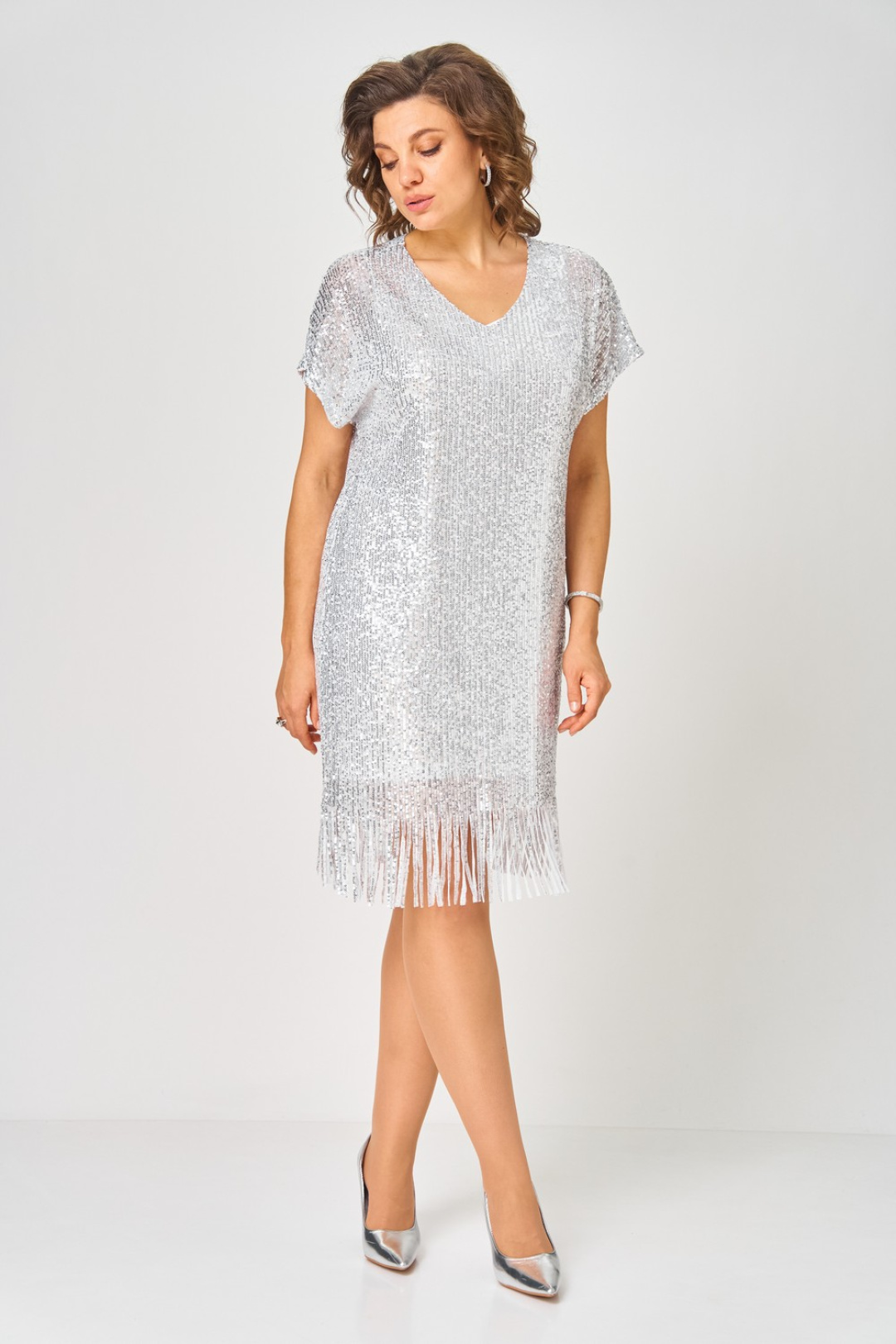 Платье Светлана-Стиль 2046 белое серебро