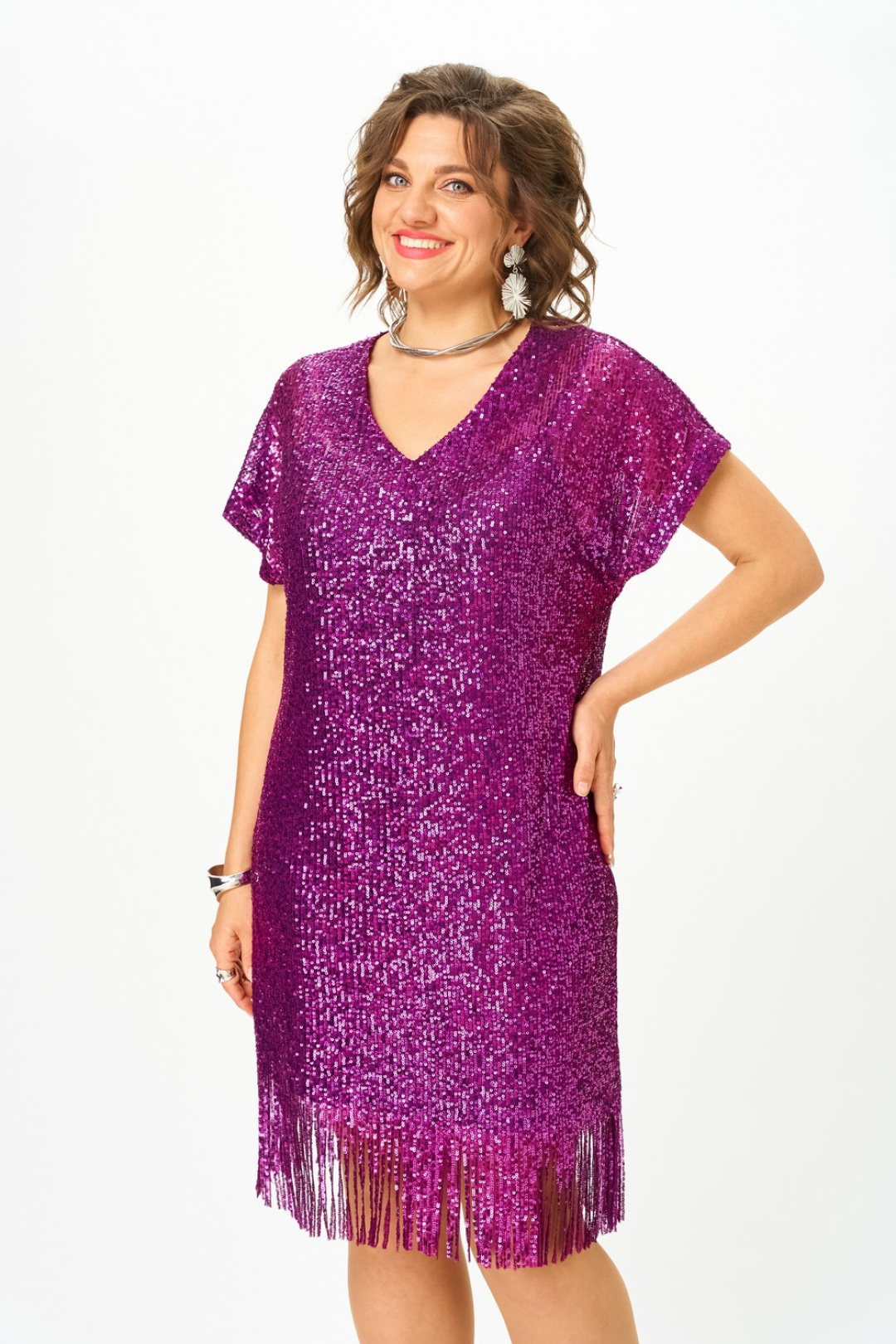 Платье Светлана-Стиль 2046 фиолетовый - фото 3