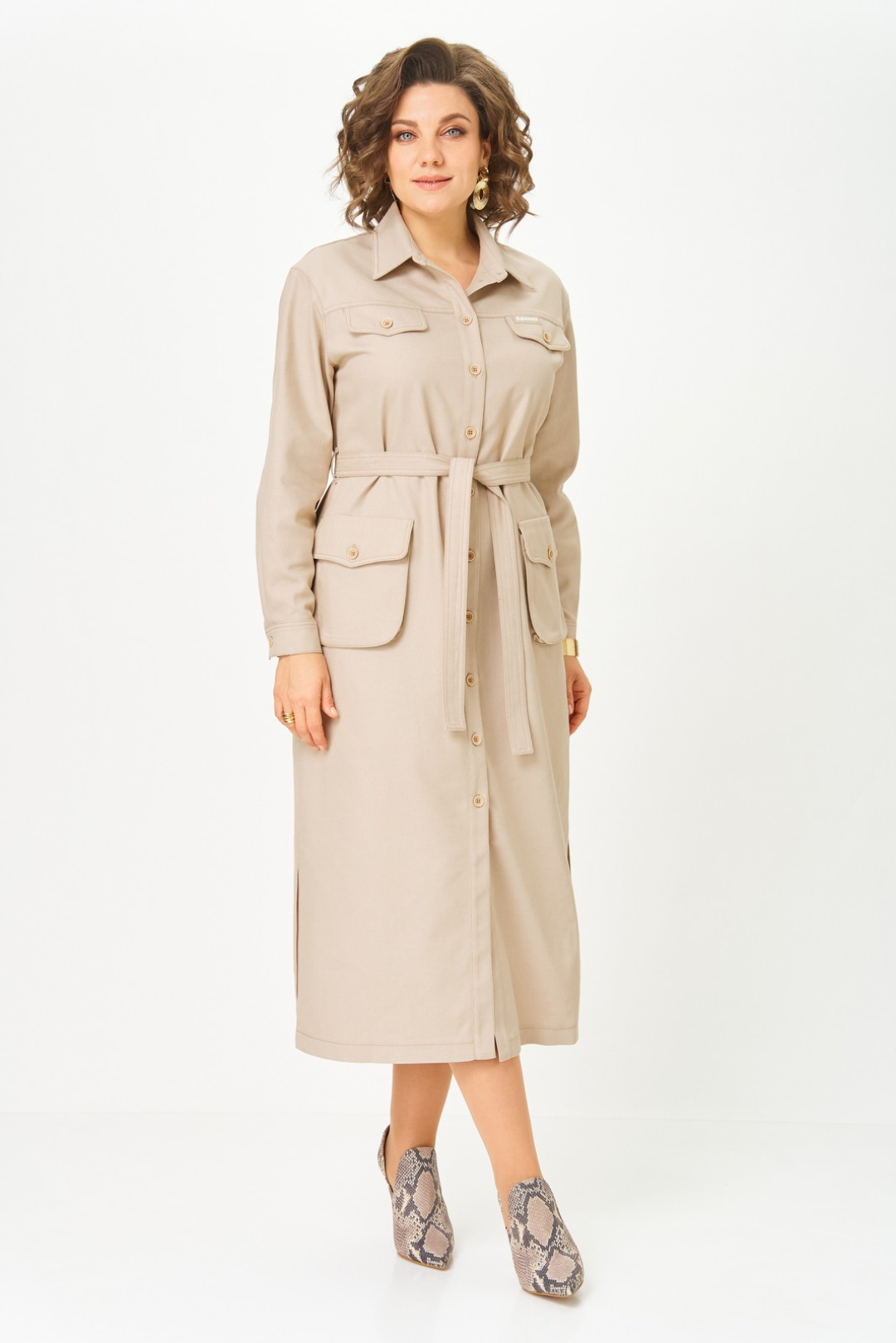 Платье Светлана-Стиль 2101 бежевый - фото 5