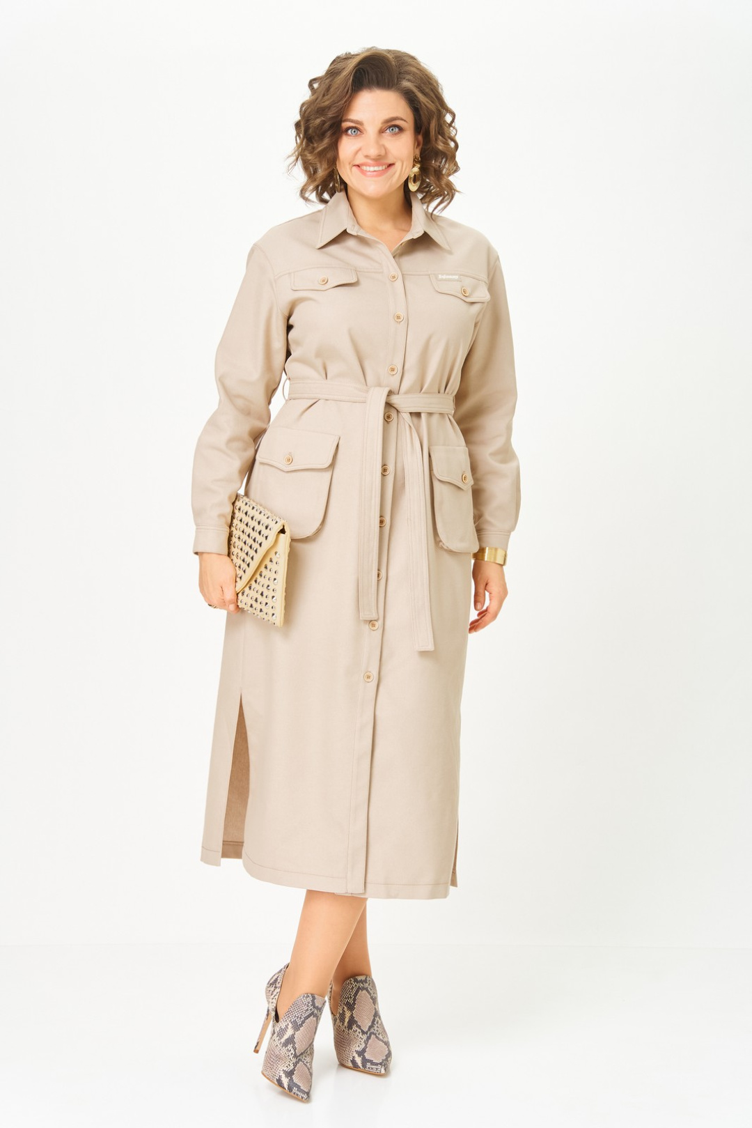 Платье Светлана-Стиль 2101 бежевый - фото 6