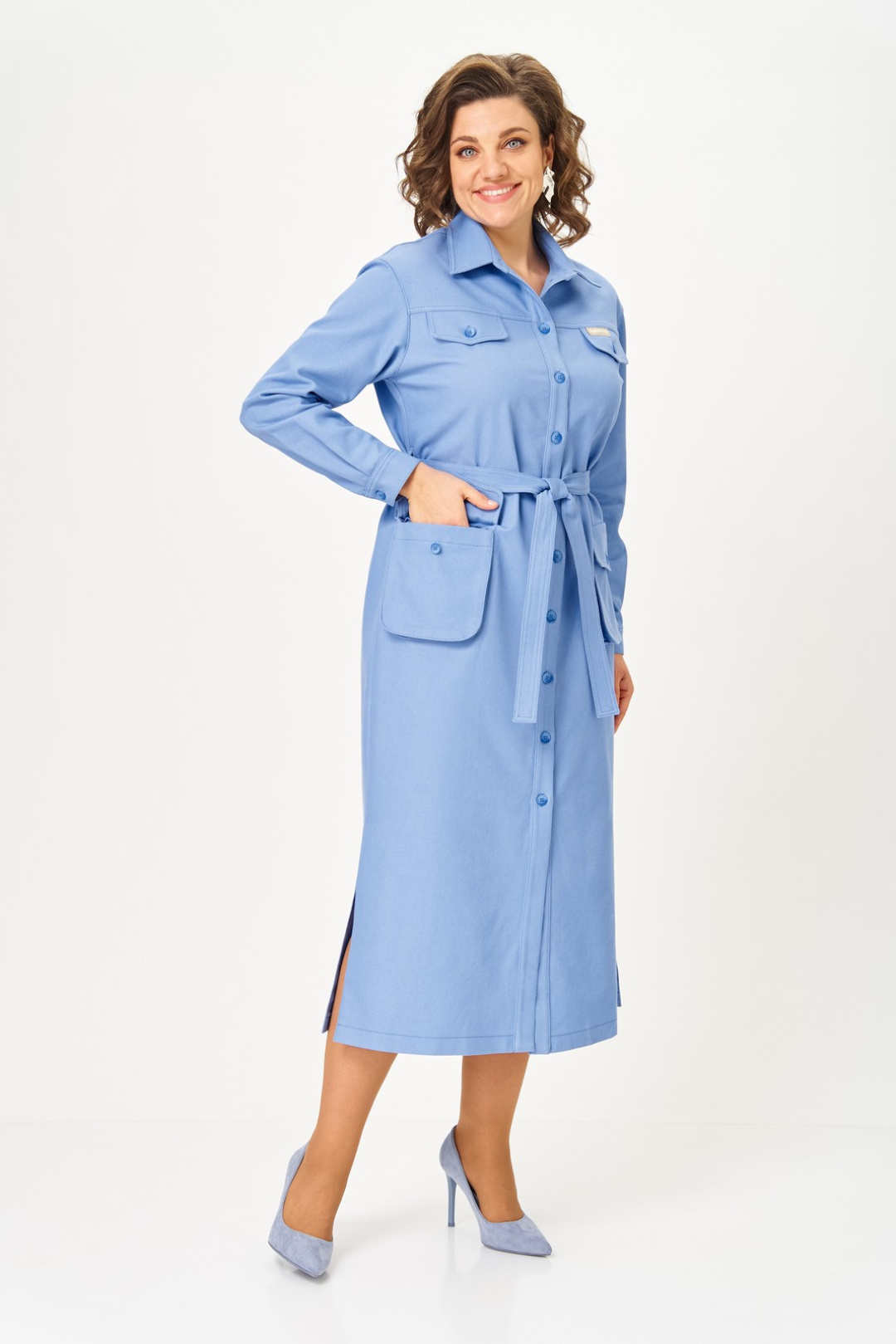 Платье Светлана-Стиль 2101 голубой - фото 4