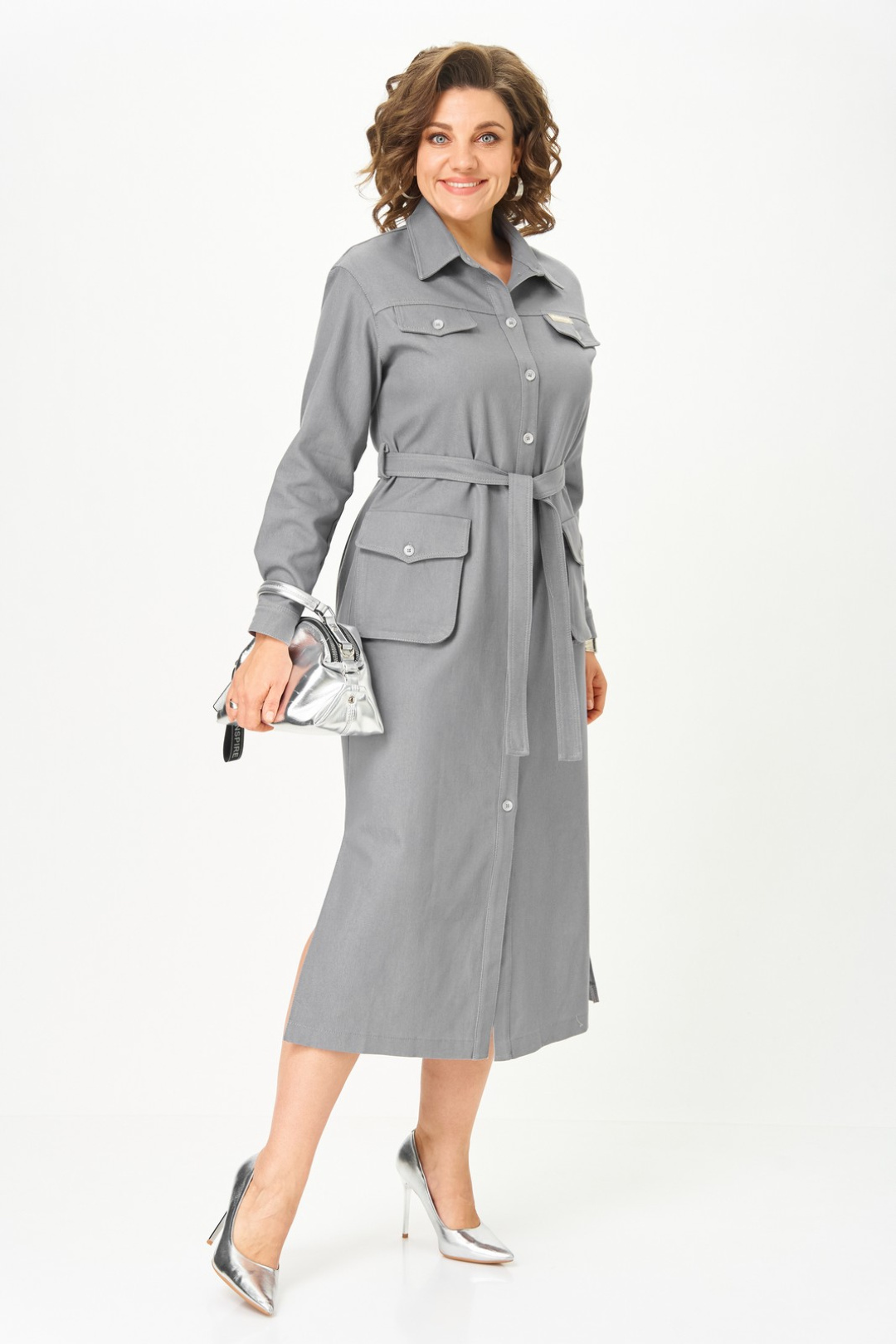 Платье Светлана-Стиль 2101 серый - фото 1