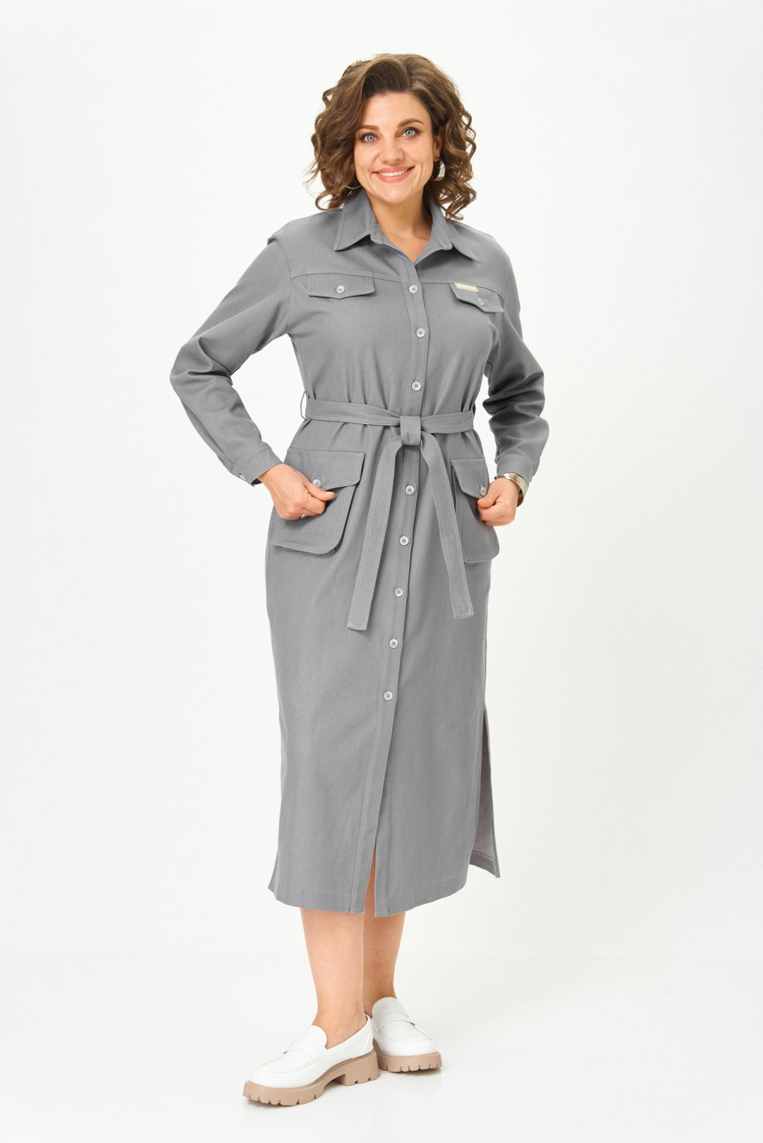 Платье Светлана-Стиль 2101 серый - фото 3