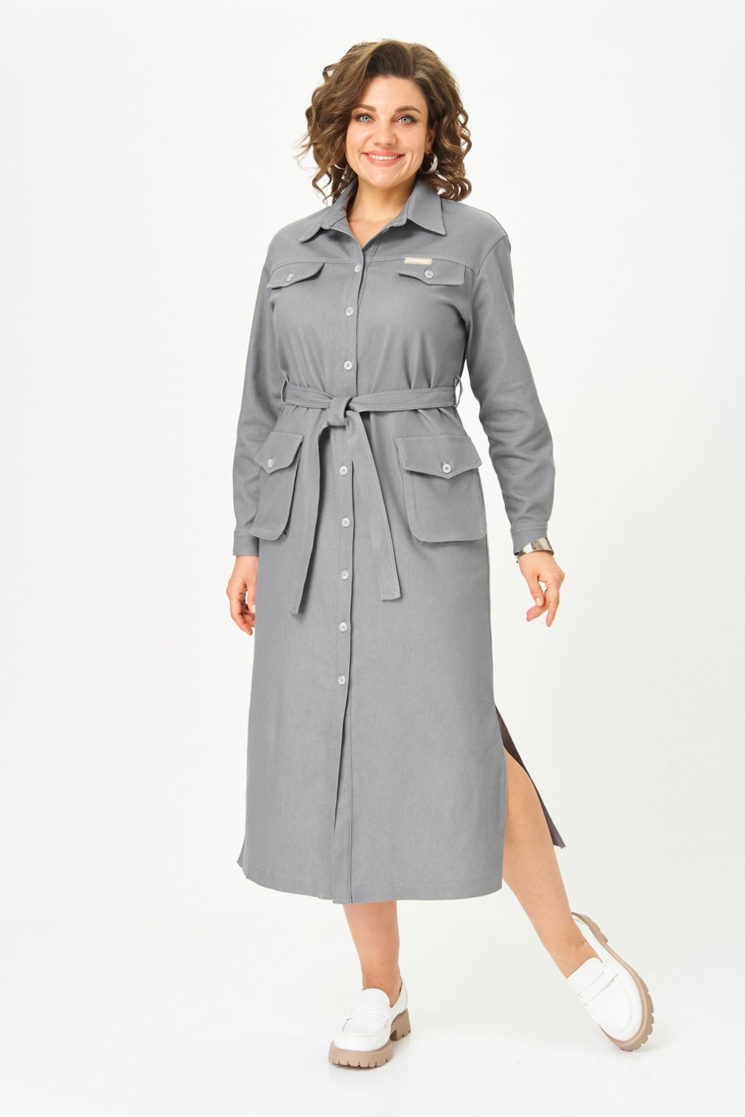 Платье Светлана-Стиль 2101 серый - фото 4