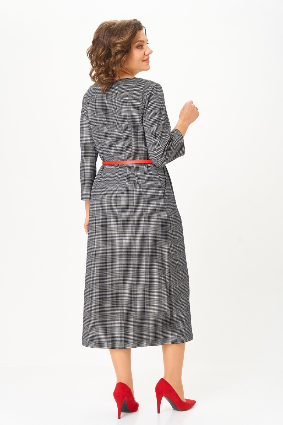 Платье Светлана-Стиль 2166 серый клетка - фото 2
