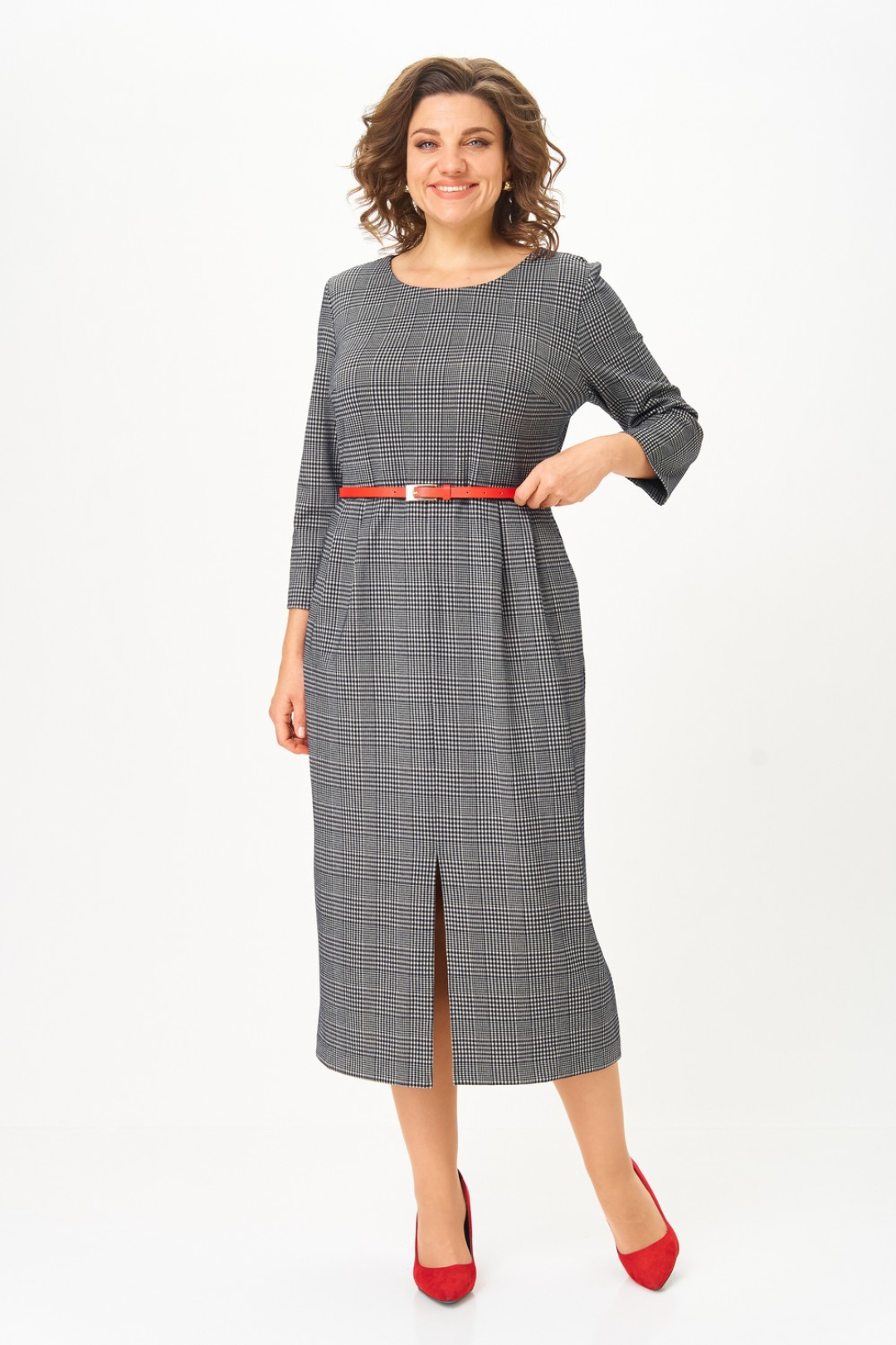 Платье Светлана-Стиль 2166 серый клетка - фото 4