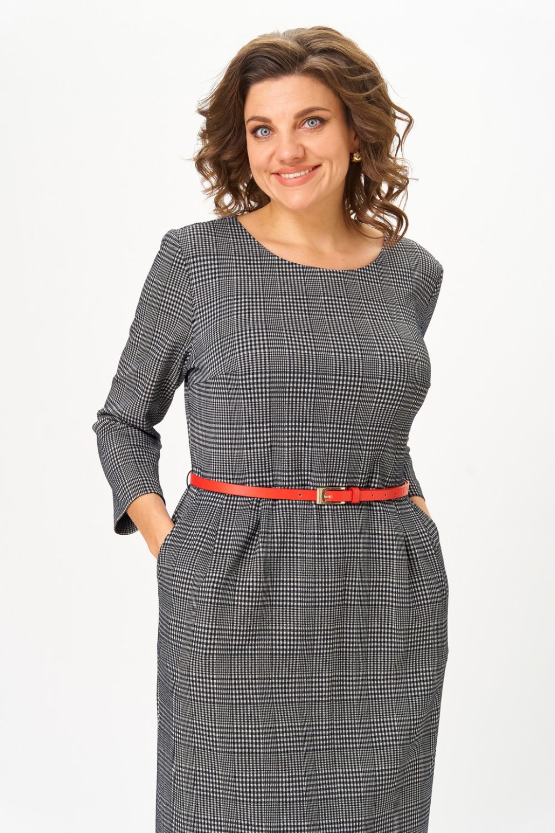 Платье Светлана-Стиль 2166 серый клетка - фото 5